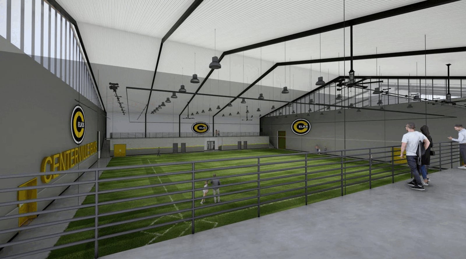 Concept renderings show part of the proposed $9 million indoor sports facility at Centerville High School