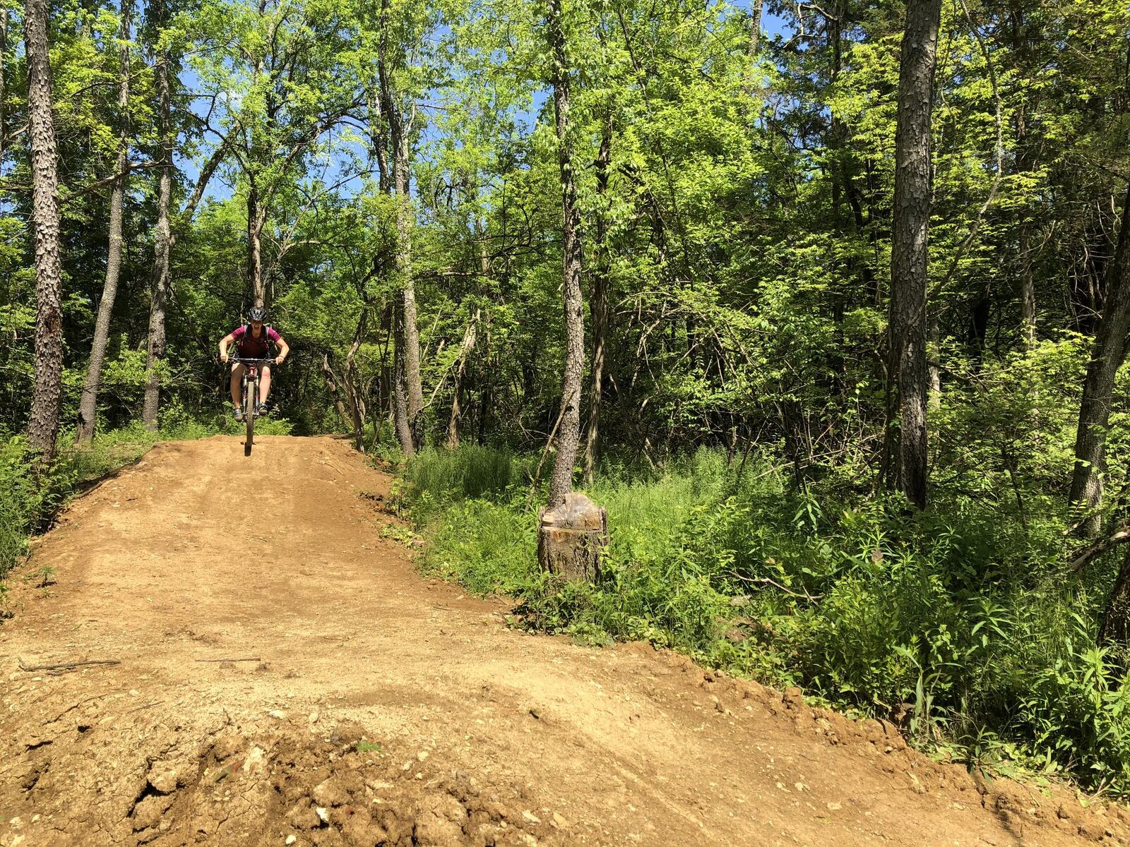 Riders get a preview of the new bike park opening in June in Lebanon.