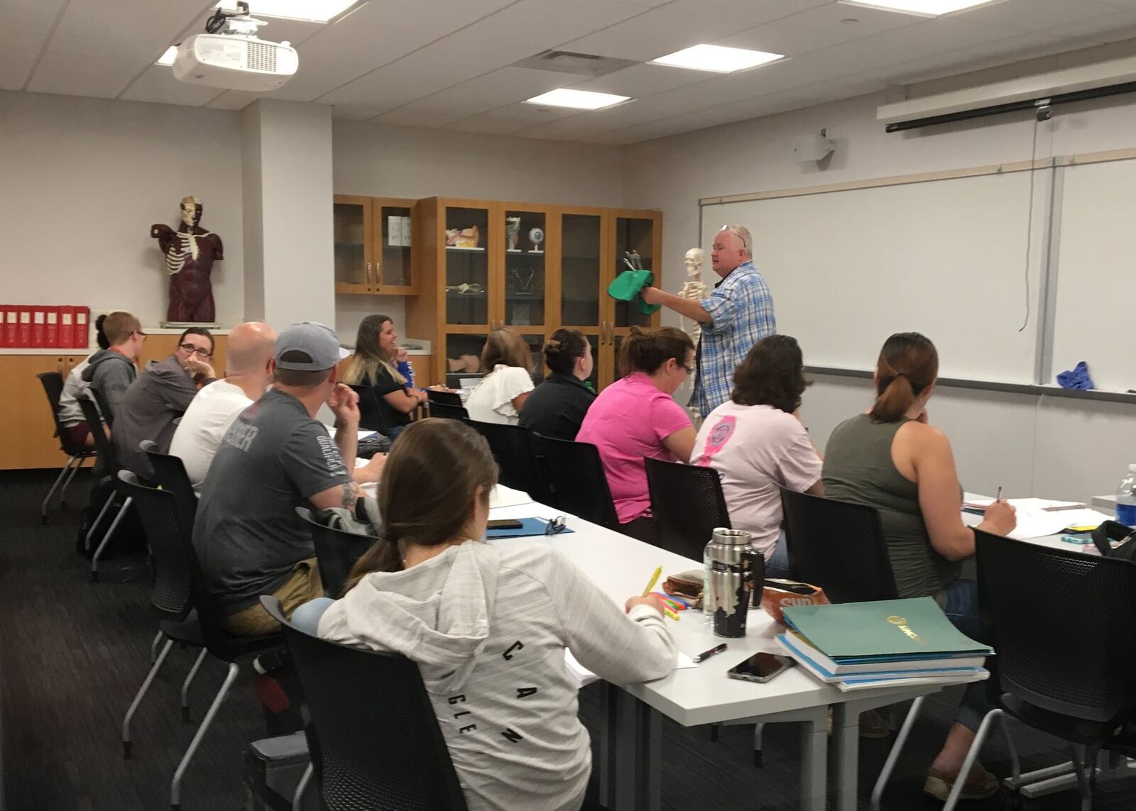 A class is taught in Sinclair Community College’s new health sciences building. The $31.5 million building opened for the first day of classes this fall.