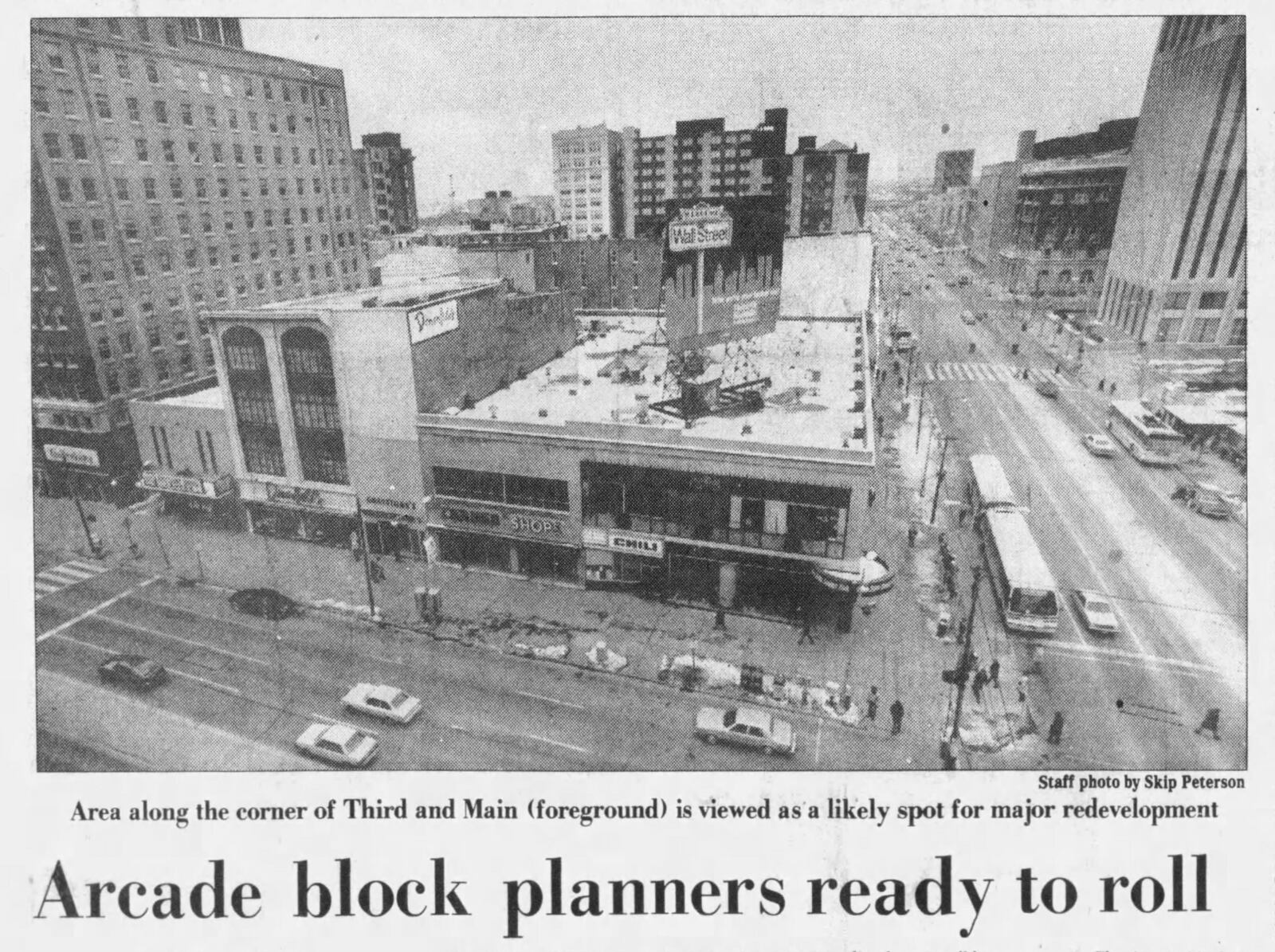 Jan. 20, 1985 - Arcade block planners ready to roll. DAYTON DAILY NEWS ARCHIVES