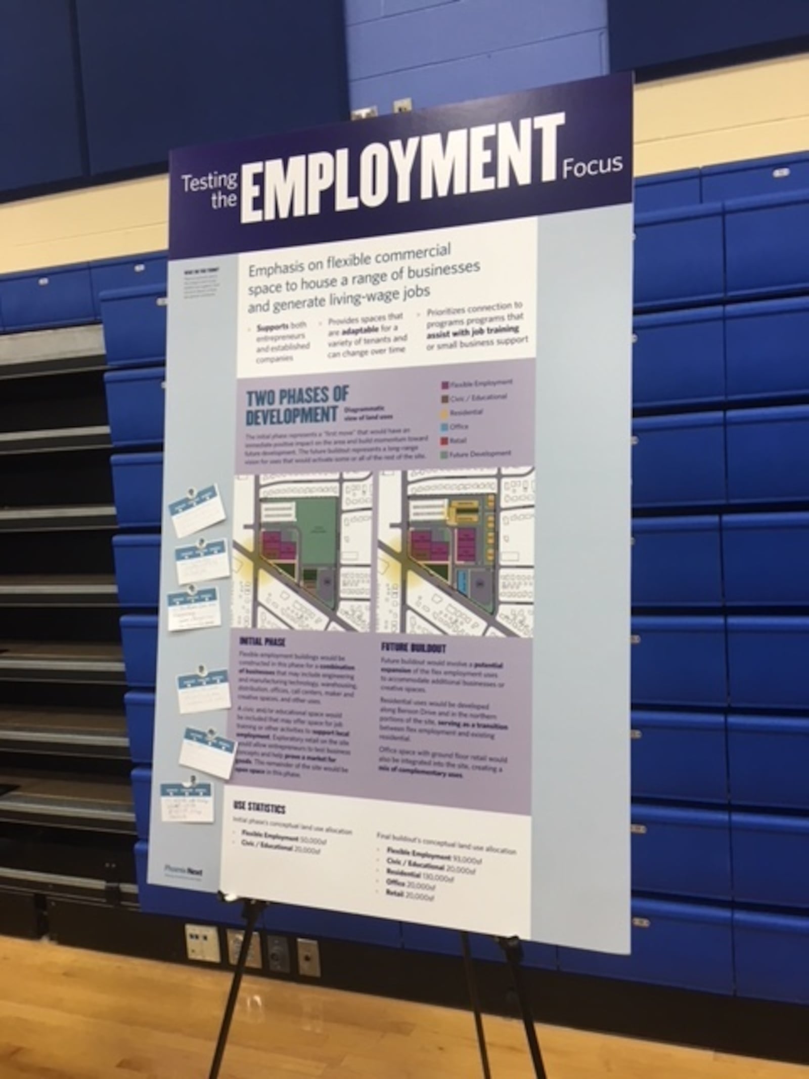 The employment concept for the Good Sam site focuses on job creation and support finding employment.