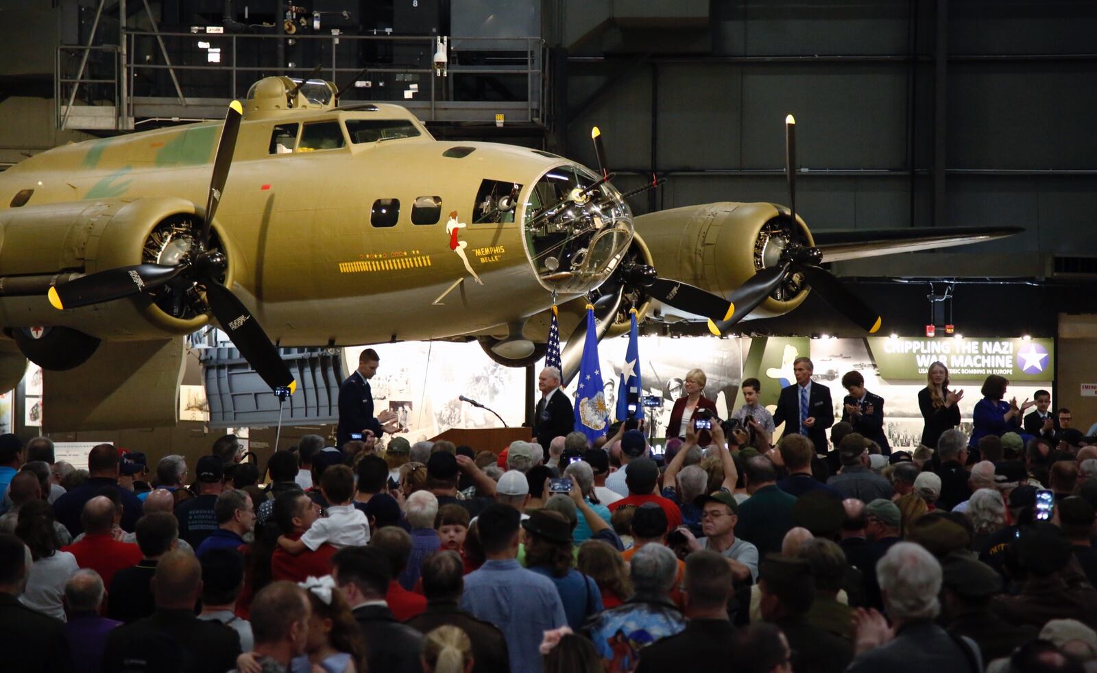 The Memphis Belle exhibit opens at the National Museum of the US Air Force. TY GREENLEES / STAFF