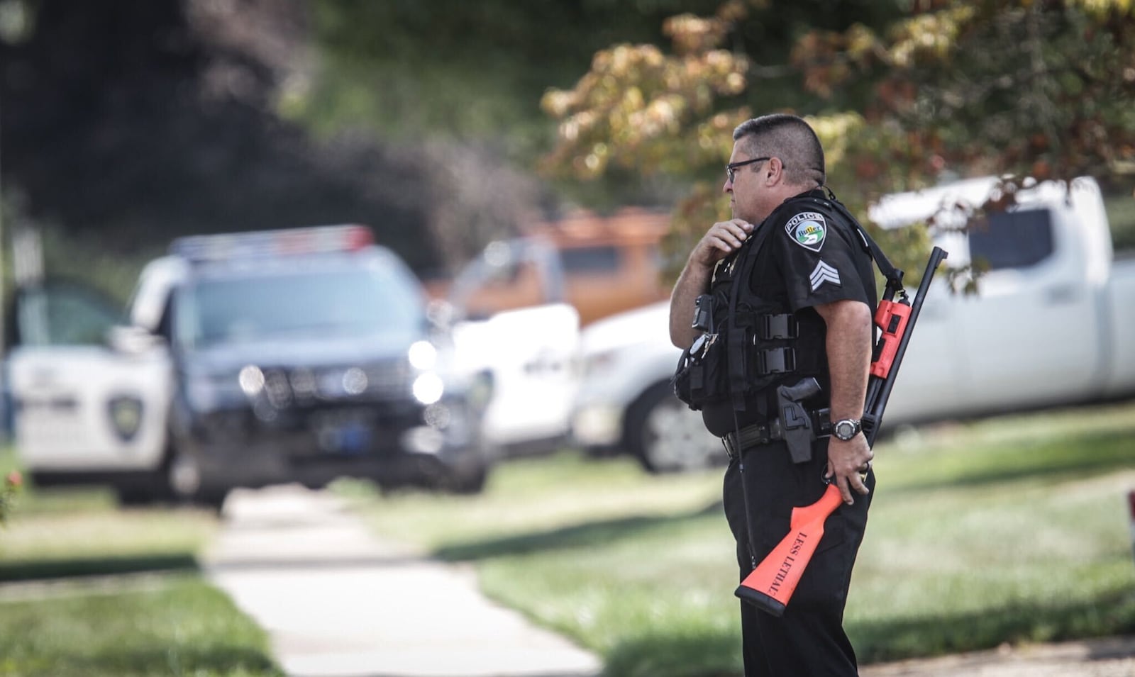 Police responded to the 5400 block of Johannsen Drive in Huber Heights around noon after a woman was suffering from a possible mental health issue on Thursday, Sept. 10, 2020. STAFF PHOTO / JIM NOELKER