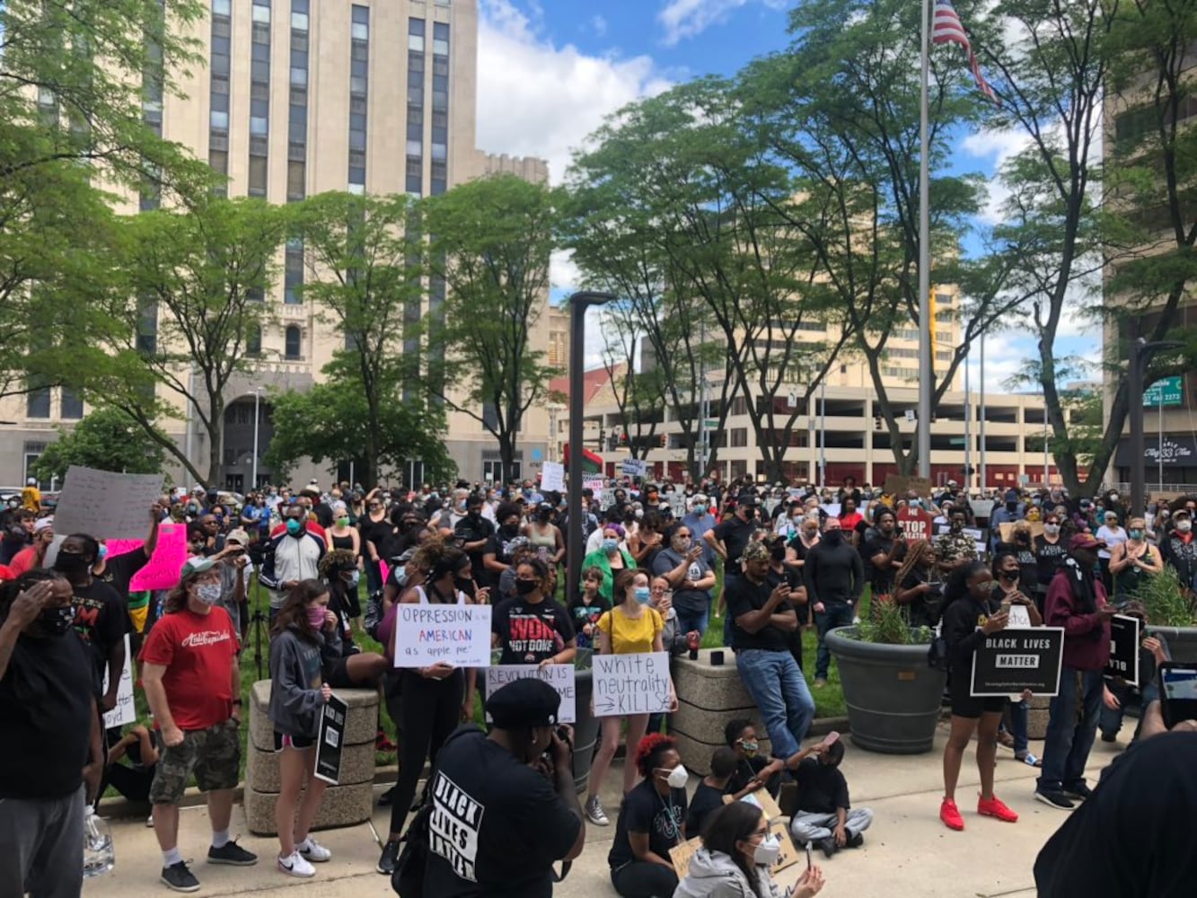 PHOTOS: Hundreds gather for protest in Dayton