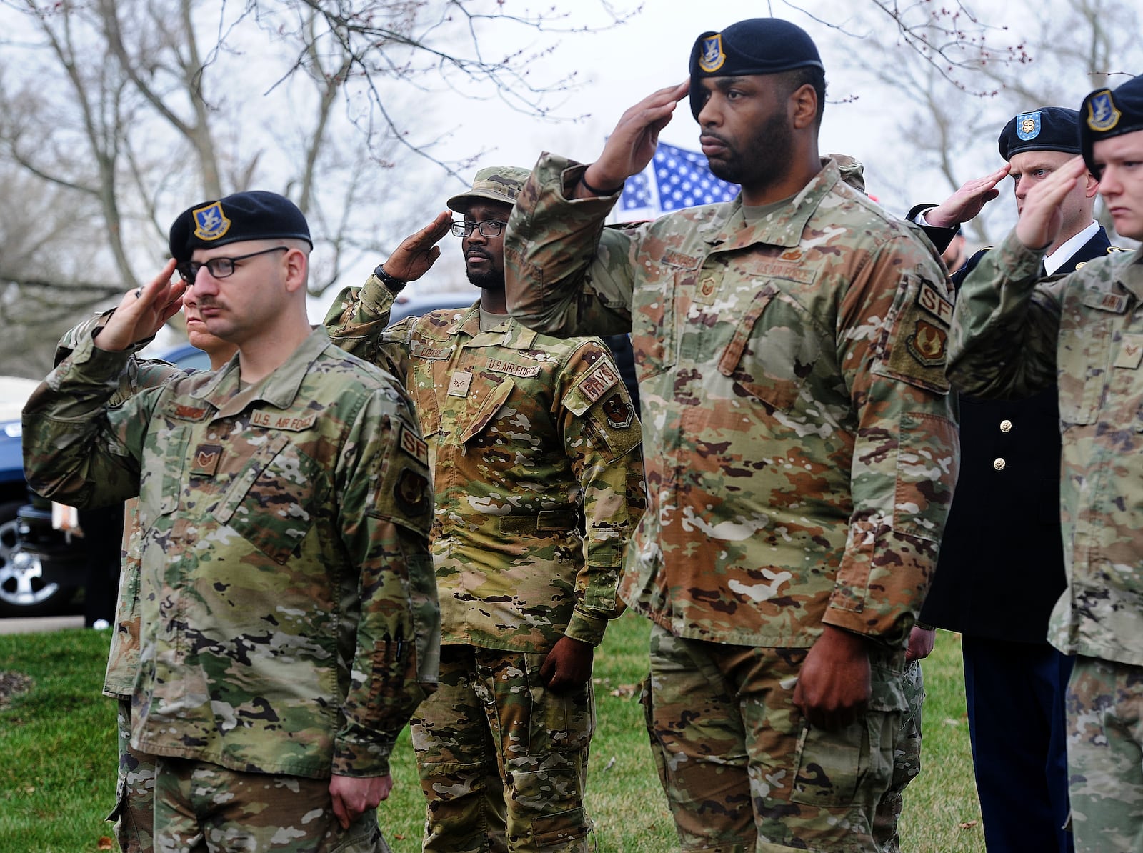 Capt. Leora V. Gray, a Vietnam veteran with no known relatives, was honored Monday, March 4, 2024 at the Dayton National Cemetery. Over one hundred people who did not know her attended to thank her for her service. MARSHALL GORBY\STAFF