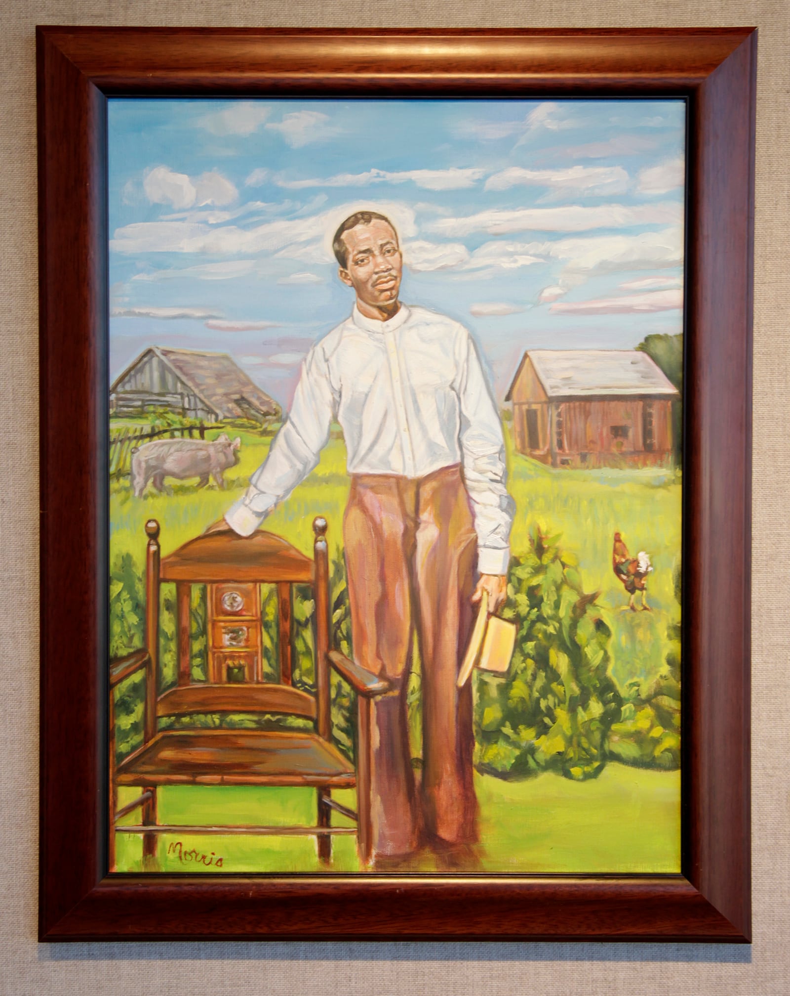 "Grandaddy Morris," oil on canvas by Morris Howard. âStories,â the work of four regional painters, Cedric Cox, Jean Koeller, Morris Howard and Ann Kim, is on display in the Burnell R. Roberts Triangle Gallery at Sinclair Community College. LISA POWELL / STAFF