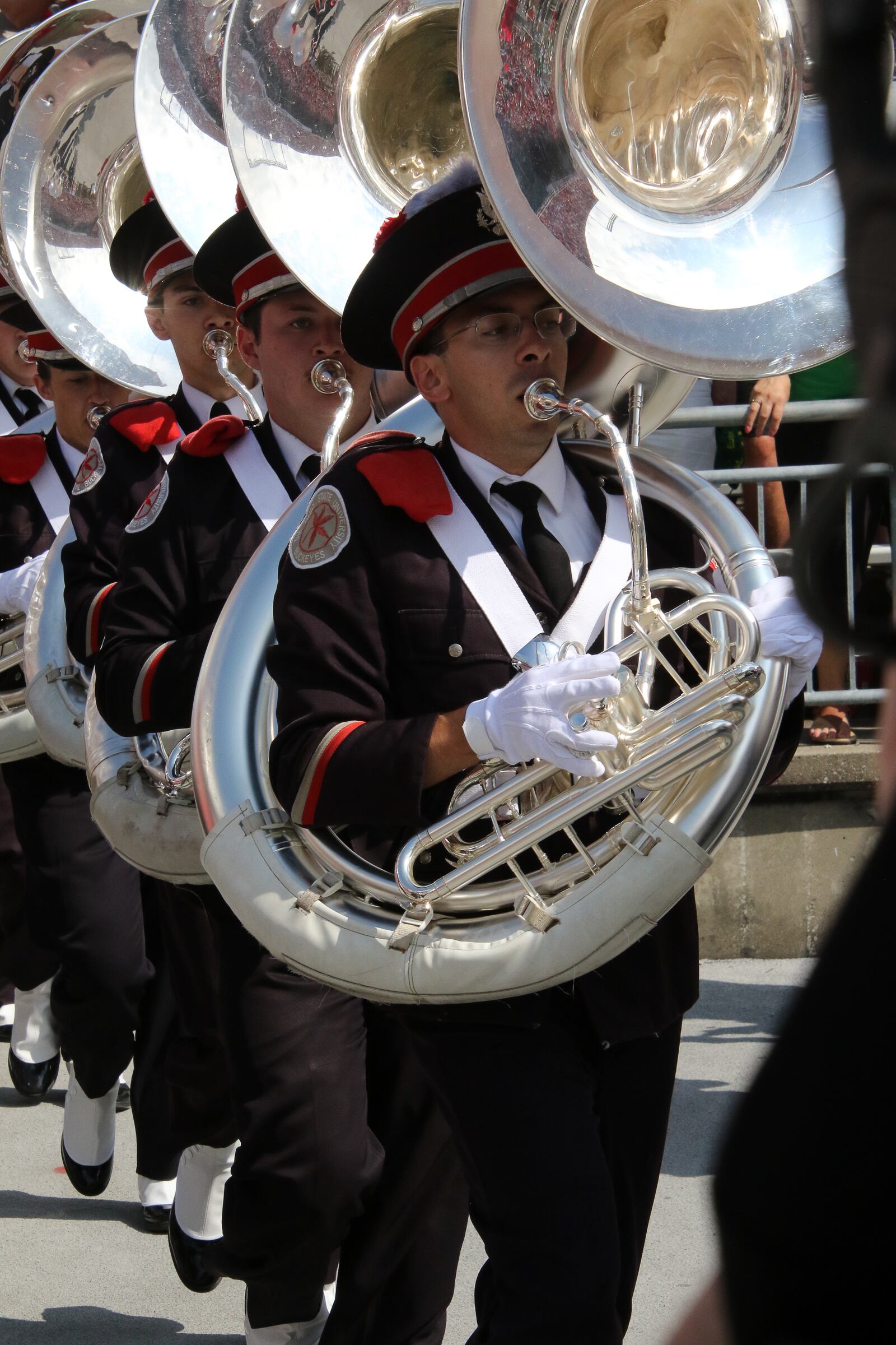 Ben Muraski is a senior sousaphone player in the Ohio State Marching Band from Beavercreek High School.