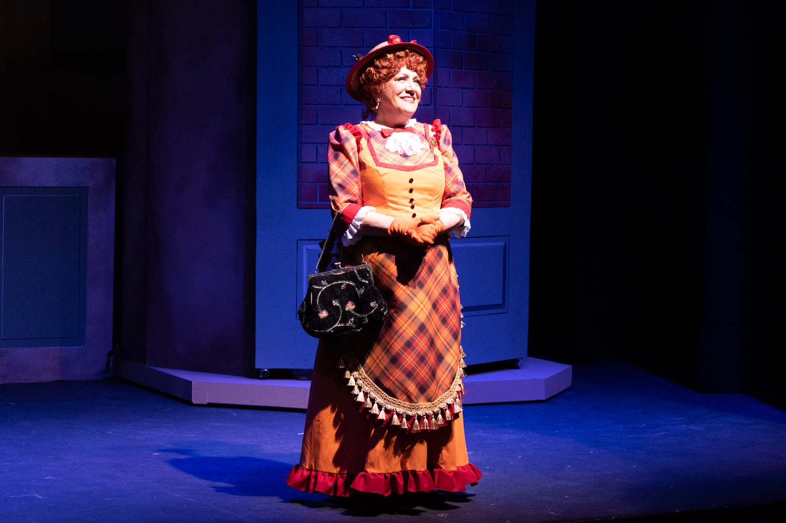 Tina McPhearson as Dolly Levi in Dayton Playhouse's production of "Hello, Dolly!" PHOTO BY RICK FLYNN PHOTOGRAPHY