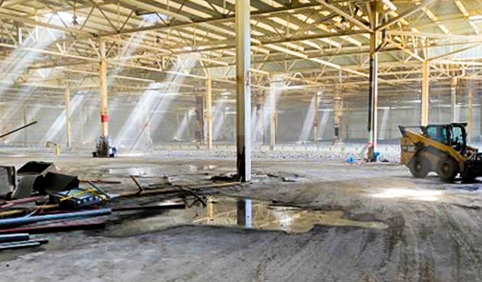 In this 2022 photo can be seen rehabilitation work in the former GM Moraine Assembly paint shop area, the last unoccupied building in the former GM plant complex. GM closed the plant in late 2008. CONTRIBUTED