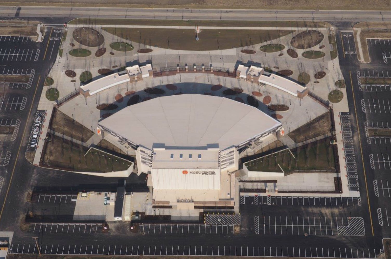 Rose Music Center aerial view