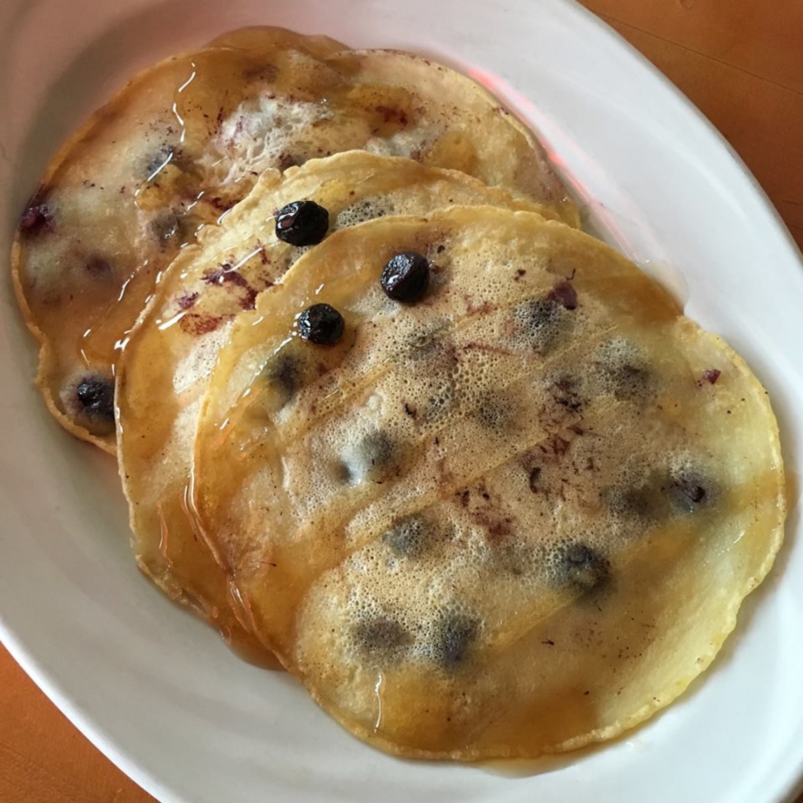 The blueberry pancakes from Christopher's Restaurant in Kettering are nothing short of amazing. Source: Facebook