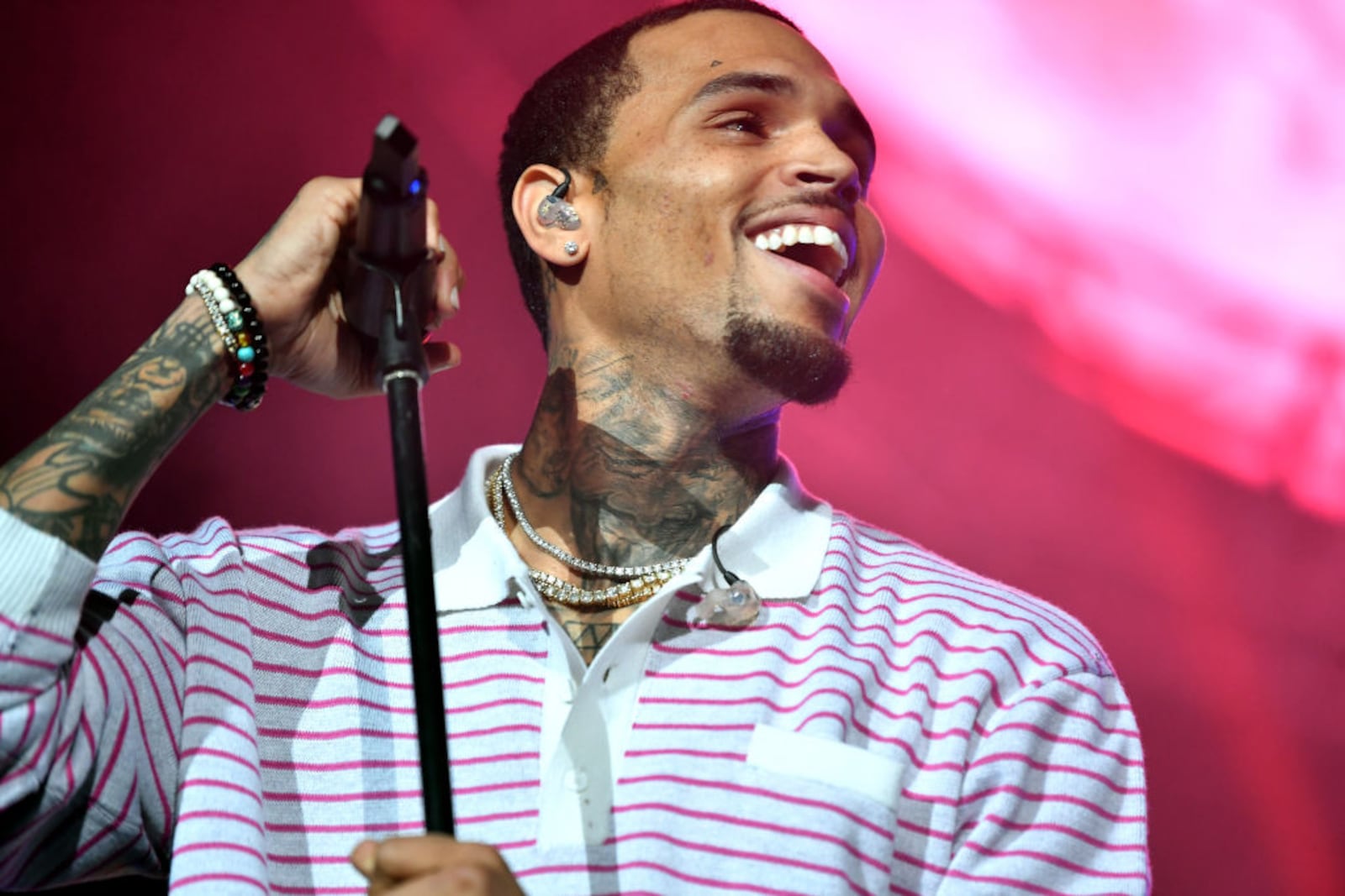 LOS ANGELES, CA - JUNE 22:  Chris Brown performs at 2018 BET Experience Staples Center Concert, sponsored by COCA-COLA, at L.A. Live on June 22, 2018 in Los Angeles, California.  (Photo by Earl Gibson III/Getty Images for BET)