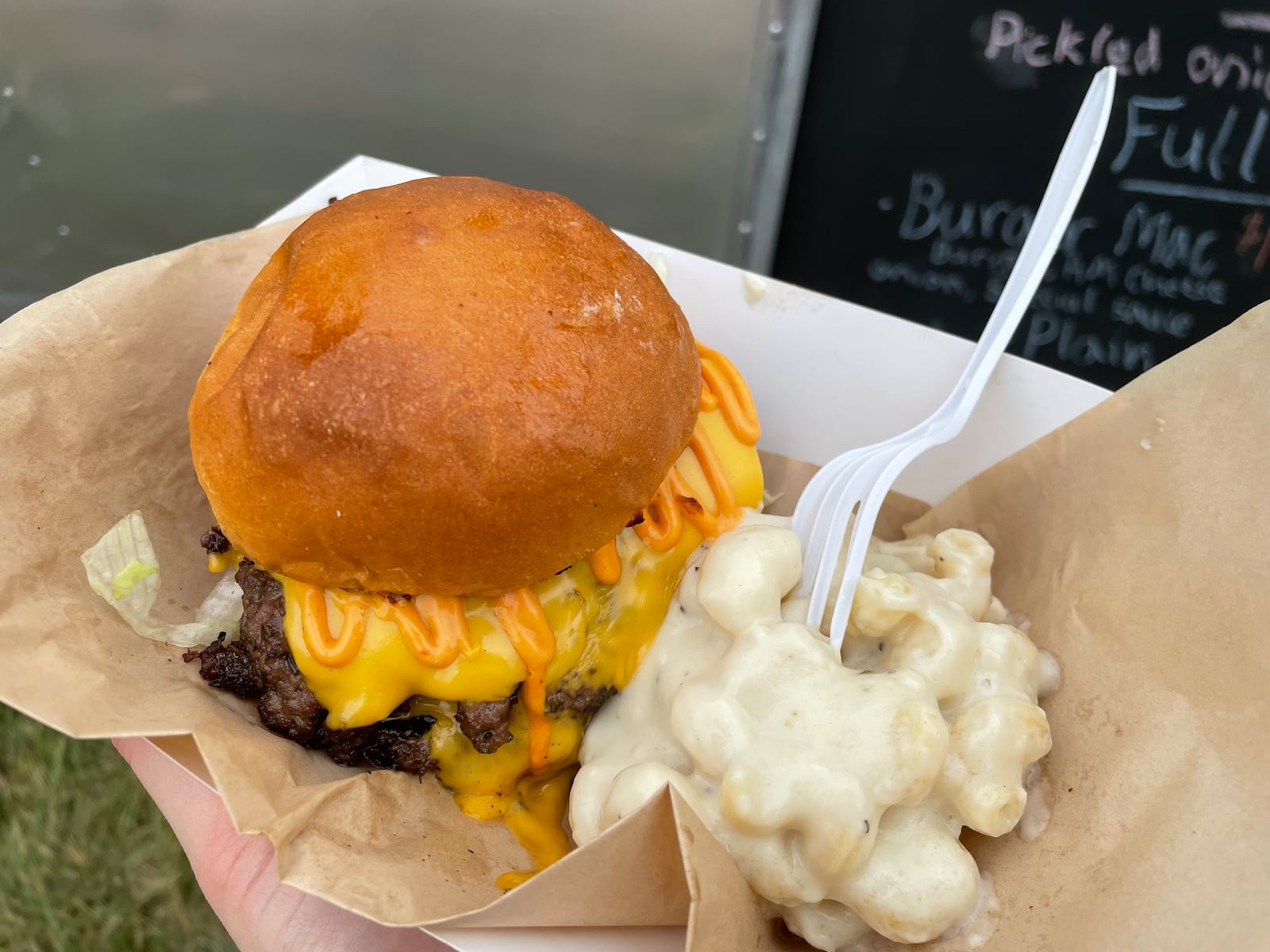 Northridge graduates Austin Warman and Justin Hamilton have opened The Food Pit, a food truck serving smash burgers, homemade mac and cheese and more. NATALIE JONES/STAFF