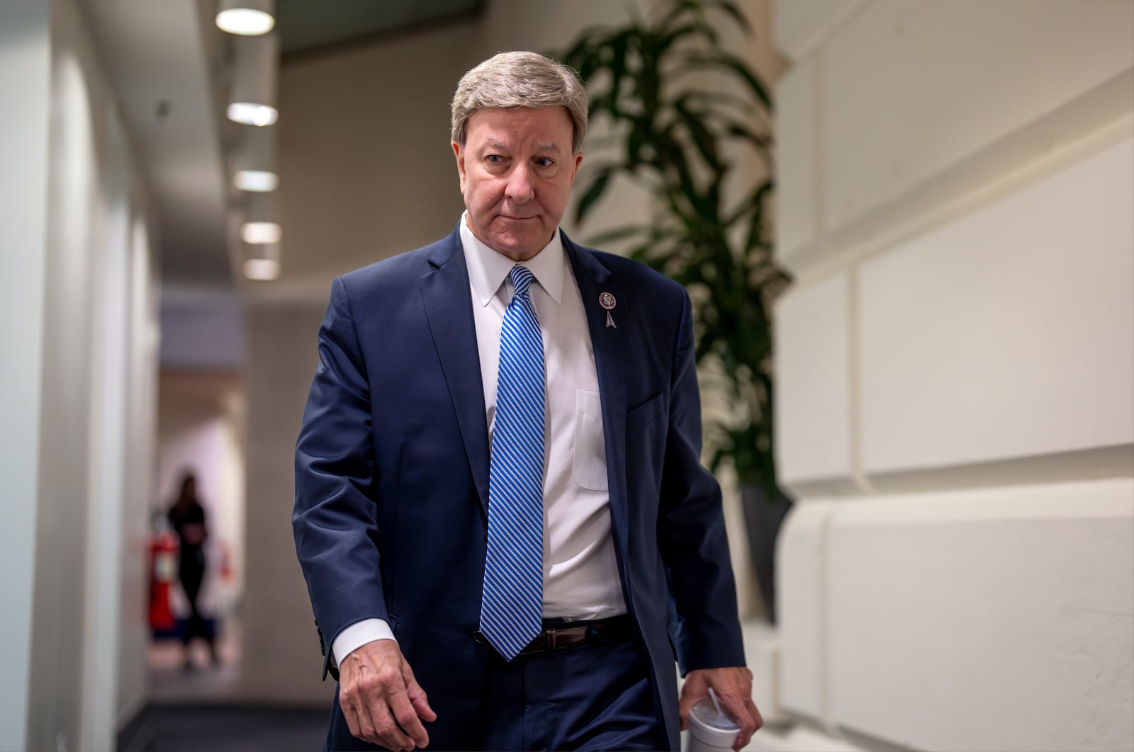 Rep. Mike Rogers, R-Ala., chairman of the House Armed Services Committee, arrives to meet with the House Republican Conference at the Capitol in Washington, Thursday, Oct. 12, 2023. (AP Photo/J. Scott Applewhite, File)