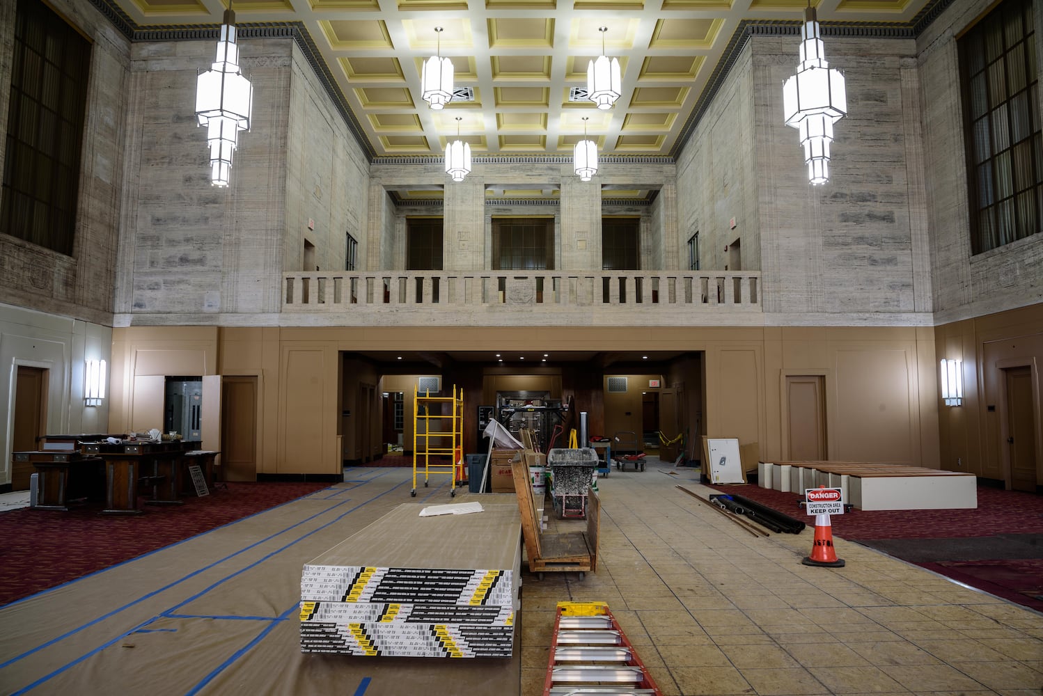 PHOTOS: Construction nears finish on new event center in historic Liberty Tower