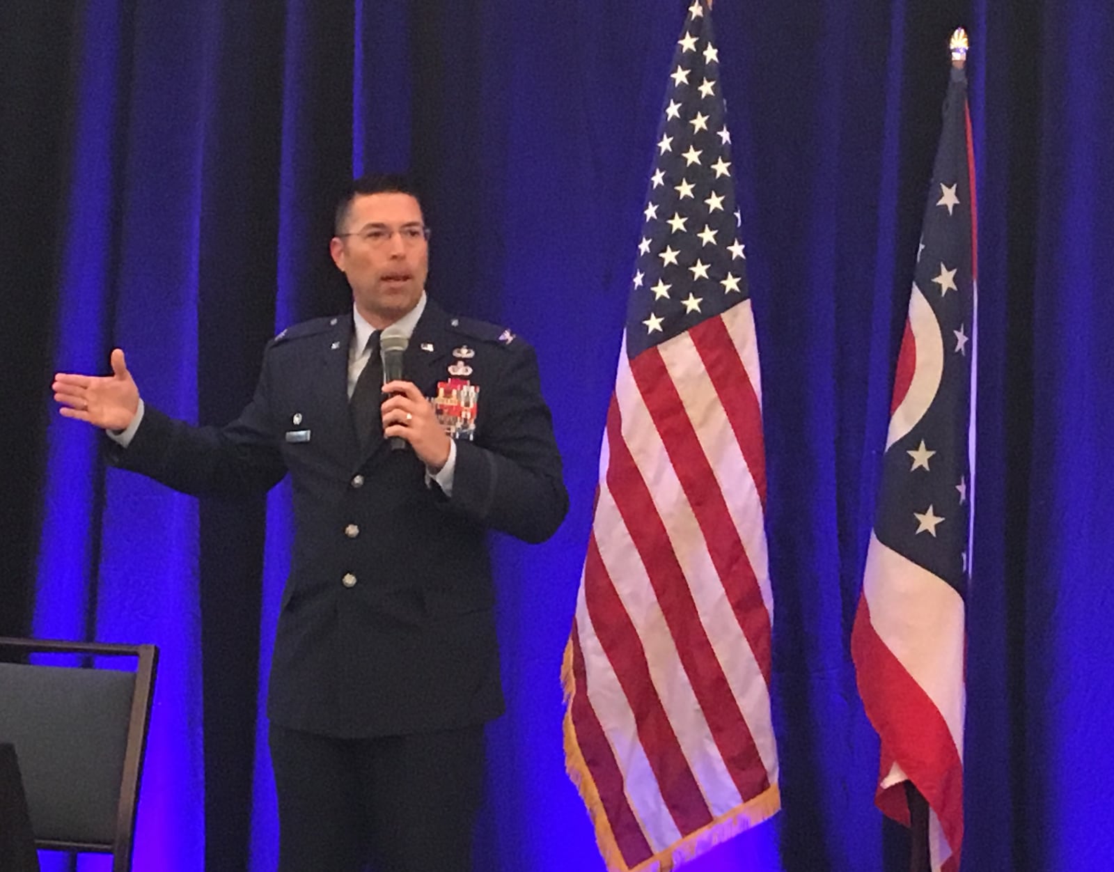 Col. Tom Sherman, commander of the 88th Air Base Wing at Wright-Patterson Air Force Base.