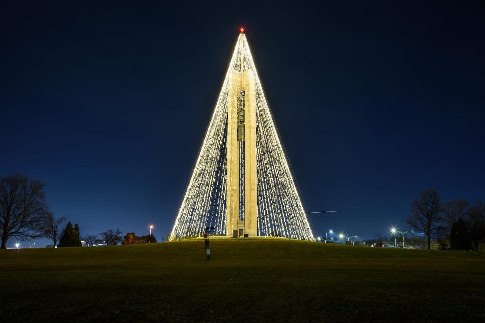 Carillon Historical Park, a 65-acre open-air history museum in Dayton is decked out in holiday lights for its annual A Carillon Christmas event which runs until Dec. 30, 2022. TOM GILLIAM / CONTRIBUTING PHOTOGRAPHER