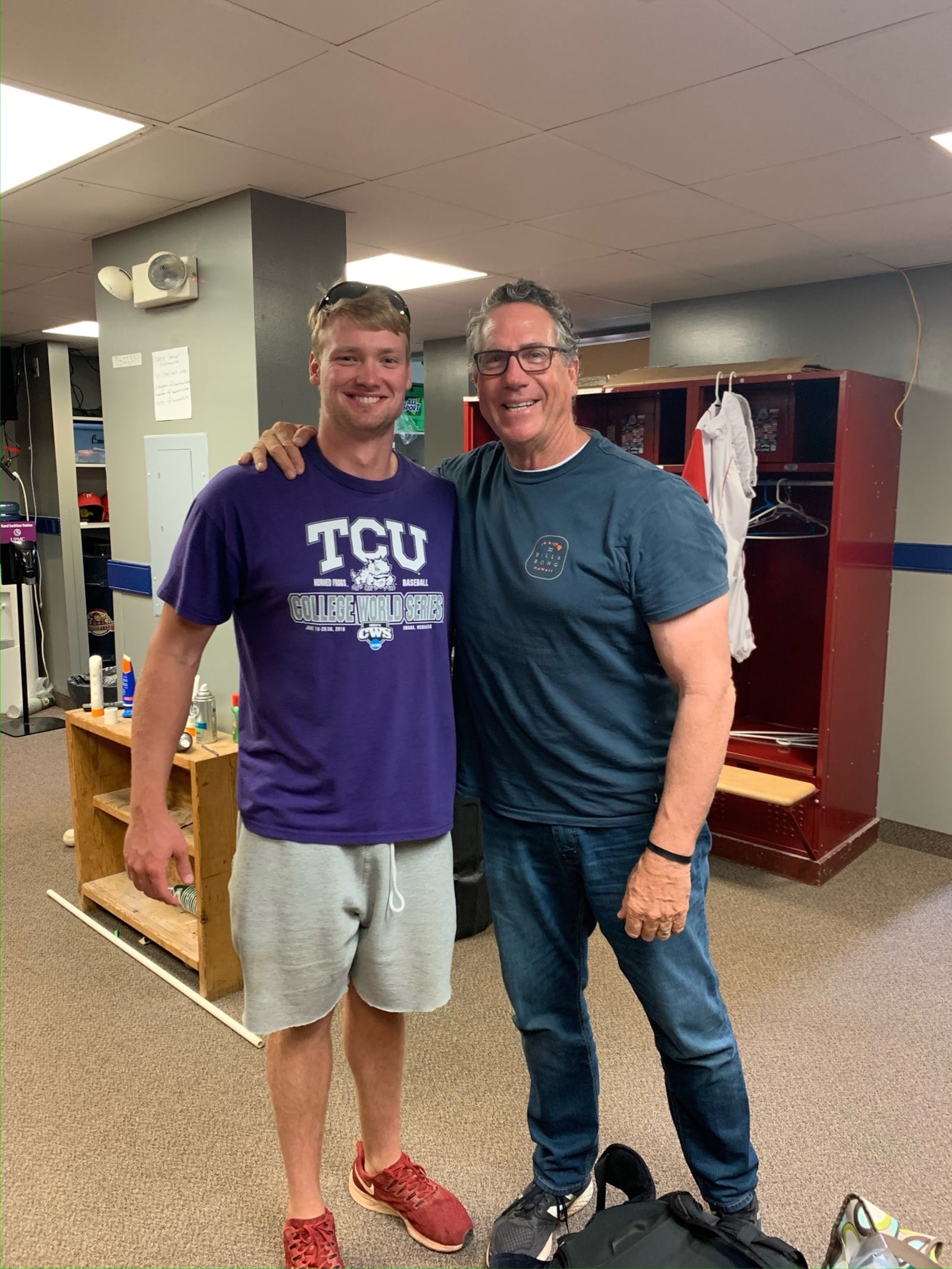 OWEN 7 – Owen Holt with Jim Gott, the 14-year Major League pitcher who played in 554 games, who later became a broadcaster (Dodgers) and coach (Angels minor league pitching coach, Phillies bullpen coach). He befriended Holt, aided him in his pre-draft preparations and stays in touch with him. CONTRIBUTED