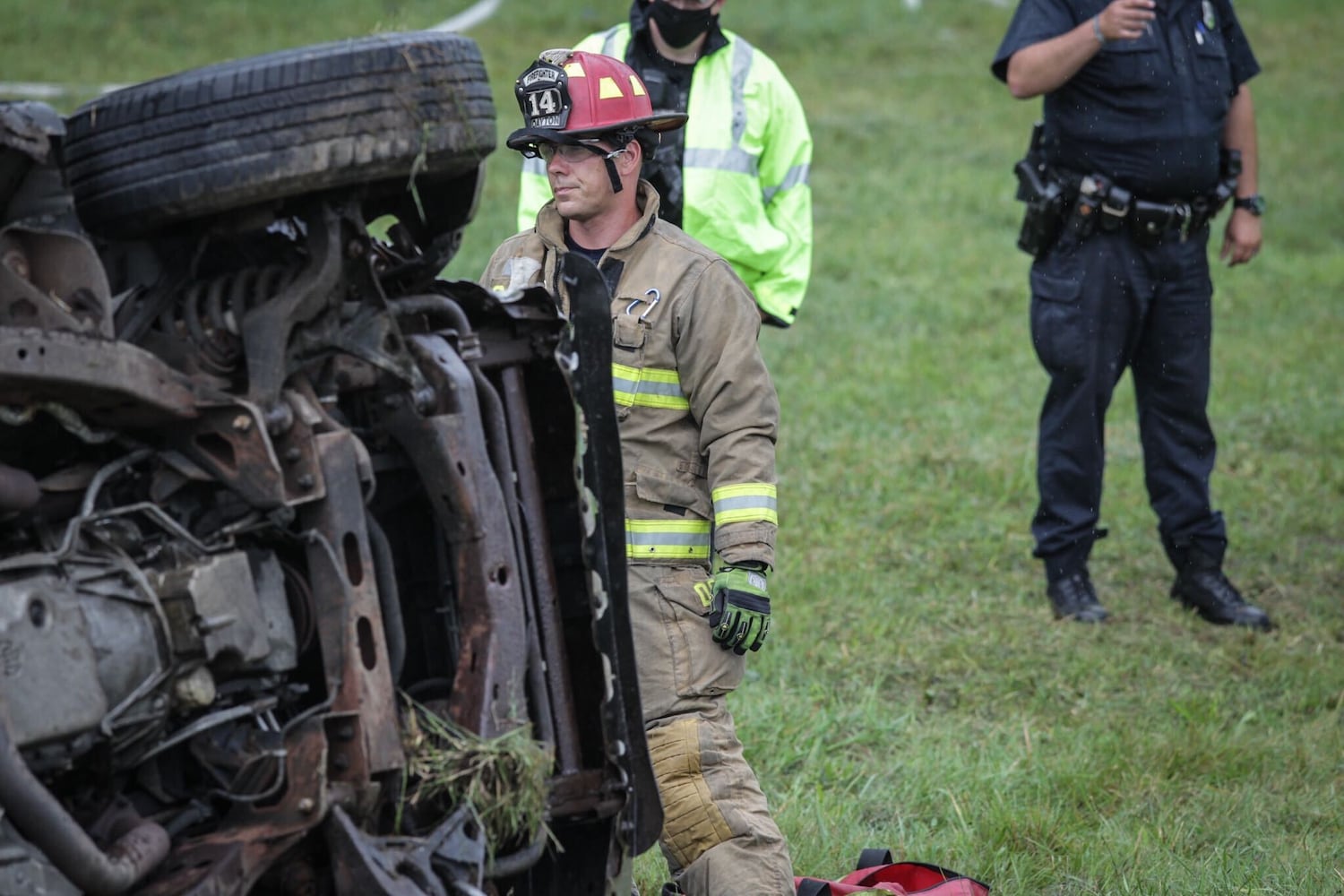 PHOTOS: Rollover crash on U.S. 35