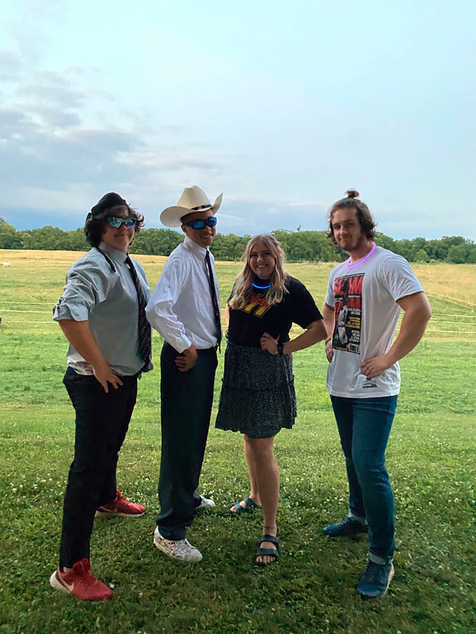 Malcolm Blunt (second from Left) is shown at Camp Ko-Man-She in 2019 with his friends Joseph Boop, Ali Flatt and Connor Evans. The camp is designed for kids with diabetes. CONTRIBUTED