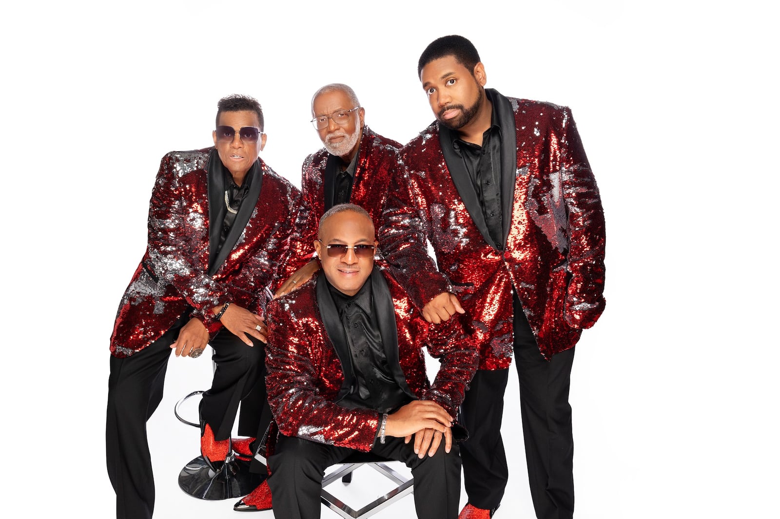 Motown Sounds of Touch, a local vocal group, will co-headline a show with local Elvis impersonator Ryan Roth inside the Concert Hall of the Roger Glass Center for the Arts on Oct. 12, 2024. CONTRIBUTED