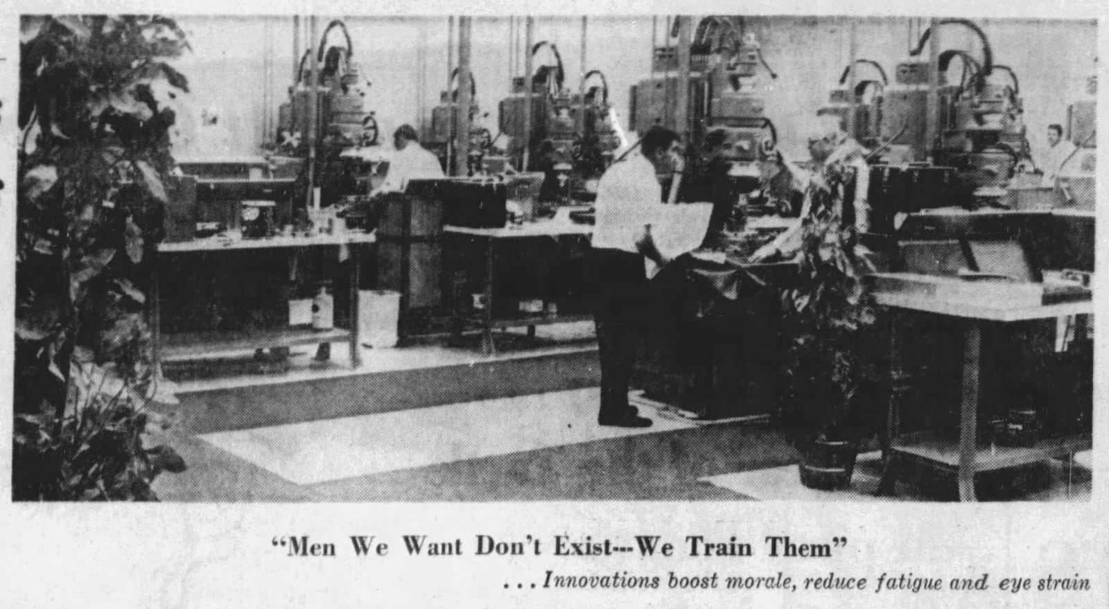 Classrooms were built to teach employees the latest production techniques. "The men we want do not exist," Ermal Fraze said. "We need to train them." DAYTON DAILY NEWS ARCHIVES