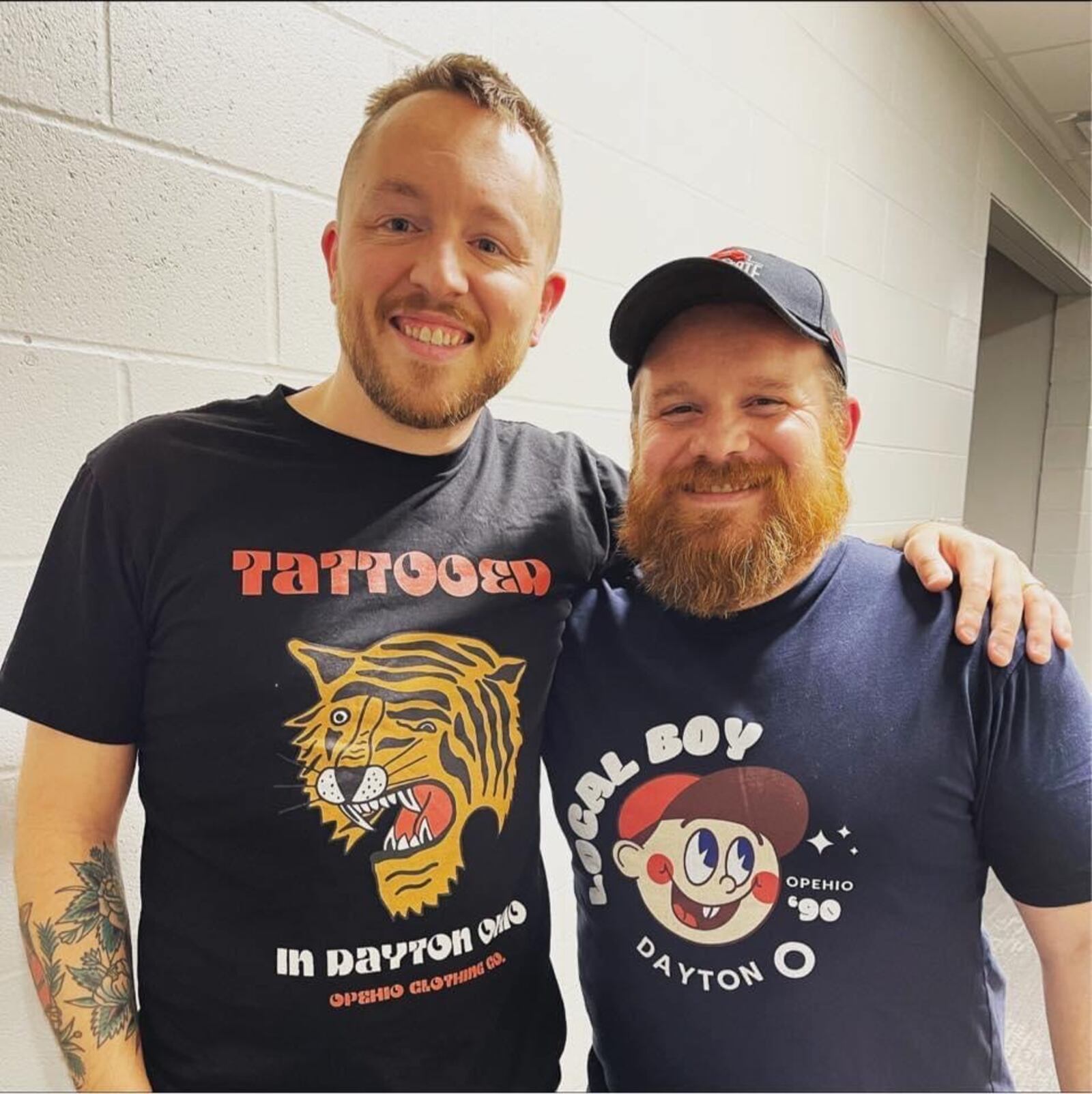 Dayton native Larry Kennon (left with Corey Chadrick) has turned his love and pride for the Gem City into a clothing brand called Opehio. CONTRIBUTED PHOTO