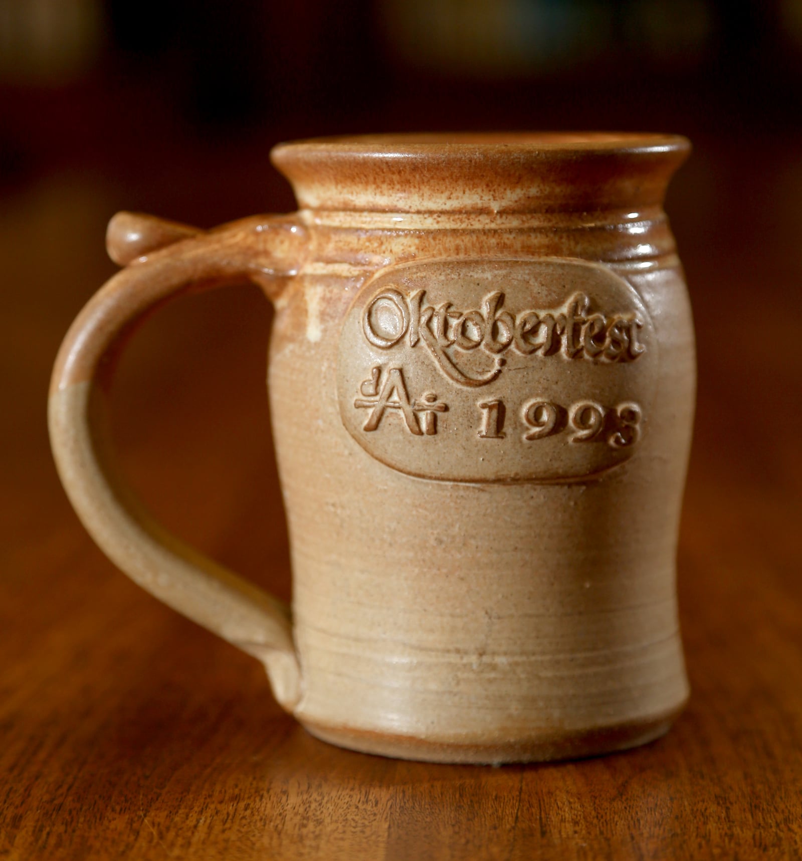 The 1993 design was the last year the old Dayton Art Institute logo was used on an Oktoberfest mug. LISA POWELL / STAFF