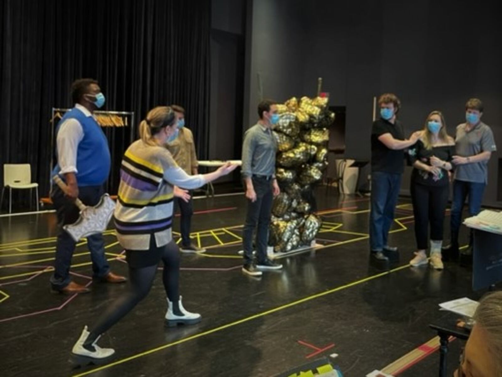 The company of Dayton Opera's production of "Das Rheingold" in rehearsal. CONTRIBUTED