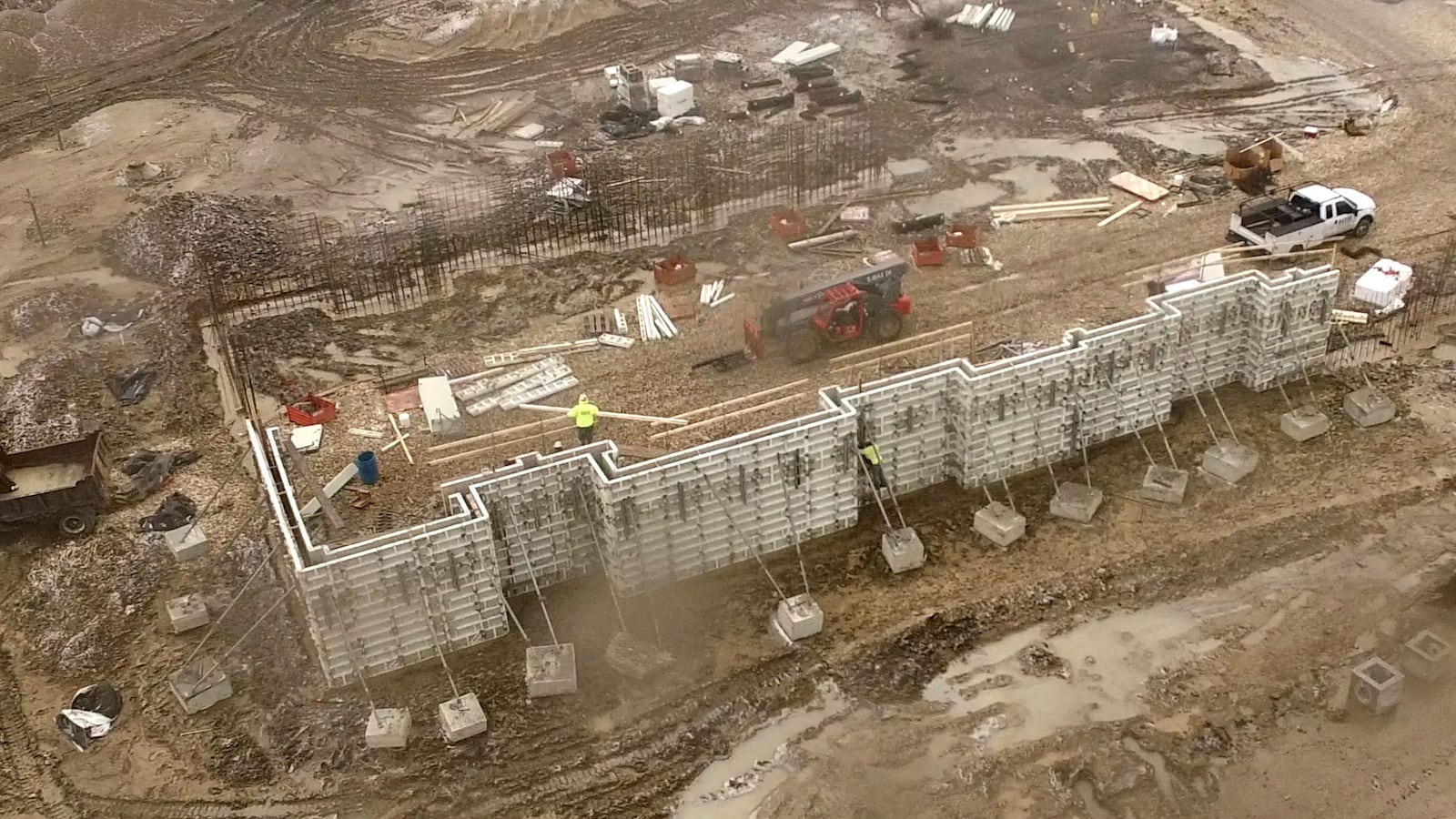 Foundations are being built for the 312-unit Allure apartments in Centerville  TY GREENLEES / STAFF