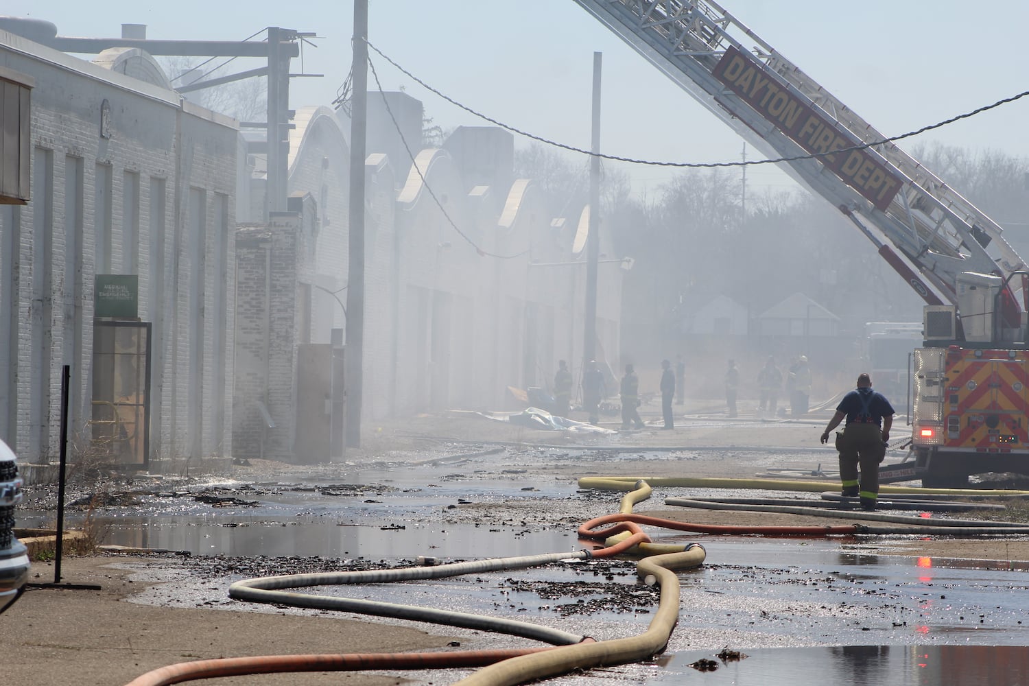 Fire at Wright brothers airplane factory site