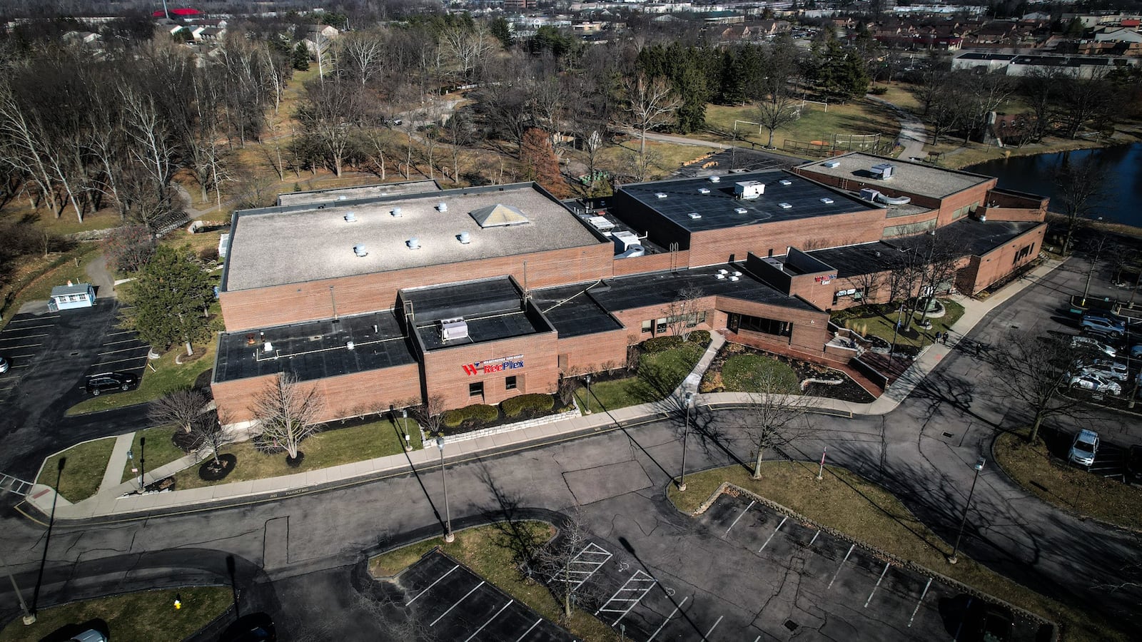 A drone photo of Washington Twp. Centerville RecPlex Monday, Jan. 9, 2023. Washington Twp. will have a levy on the May 2 ballot to help fund the community's recreation department. JIM NOELKER/STAFF