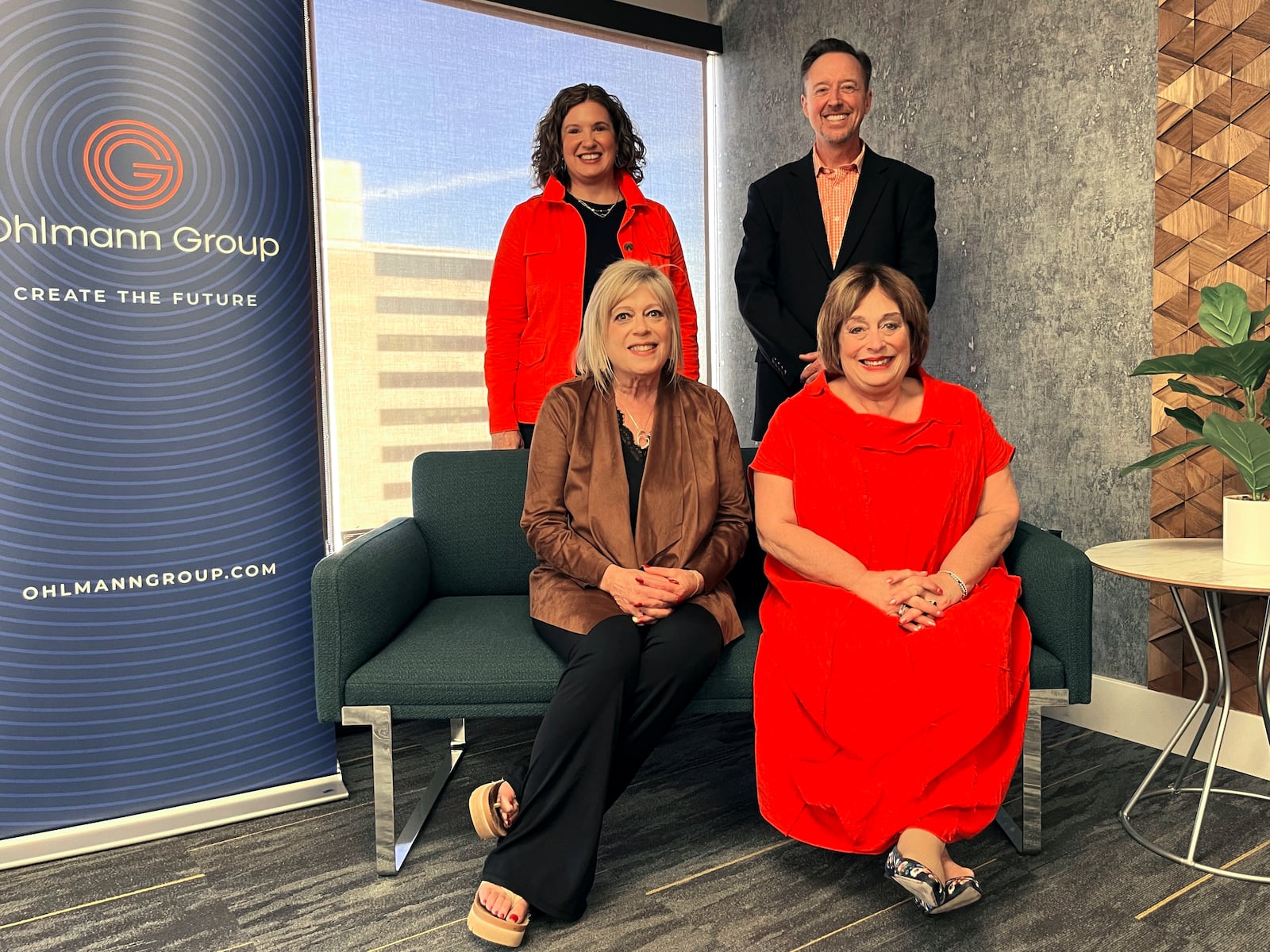 Ohlmann Group principals: Standing: Jenny Michael and David Bowman. Seated: Lori Ohlmann and Linda O. Kahn. Contributed.