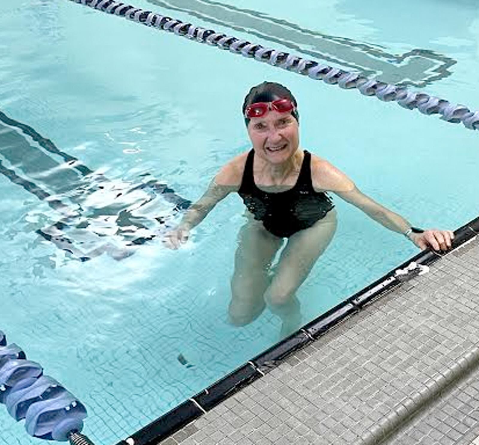 Deborah continues to swim, now up to a mile each day at the Kettering YMCA , to strengthen her legs. CONTRIBUTED