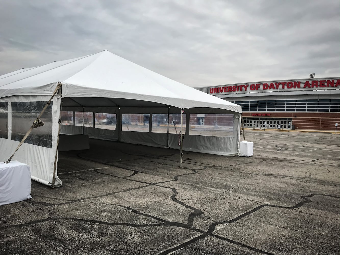 UD Arena parking lot now a coronavirus testing drive thru