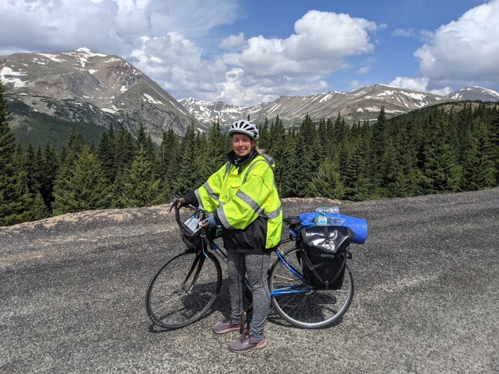 Dayton native Gillian Garland on the TransAmerica Bicycle Trail in the summer of 2021.