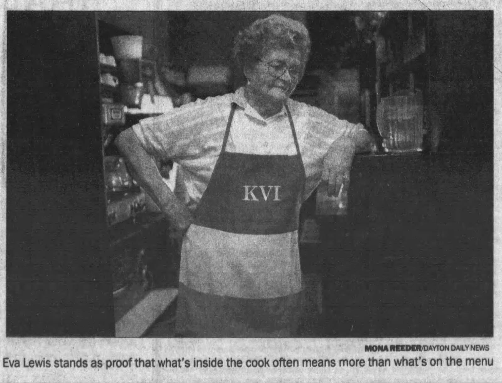 Eva Lewis worked at the Kettering Village Inn for 42 years. When she retired in 1994 at the age of 82, The restaurant decided they couldn't go on without her and closed. DAYTON DAILY NEWS ARCHIVES