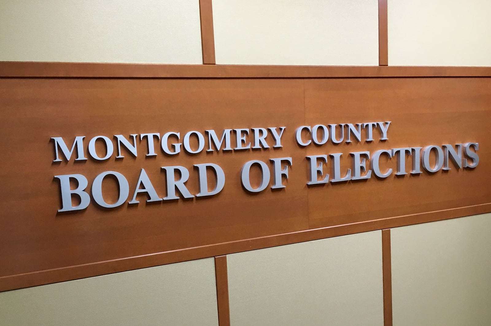 Montgomery County Board of Elections sign - September 2016. LYNN HULSEY/staff