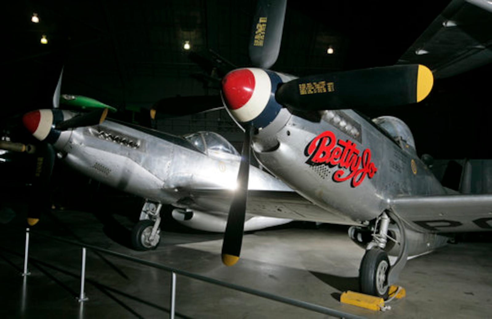 The North American F-82B Mustang located at the National Museum of the United States Air Force