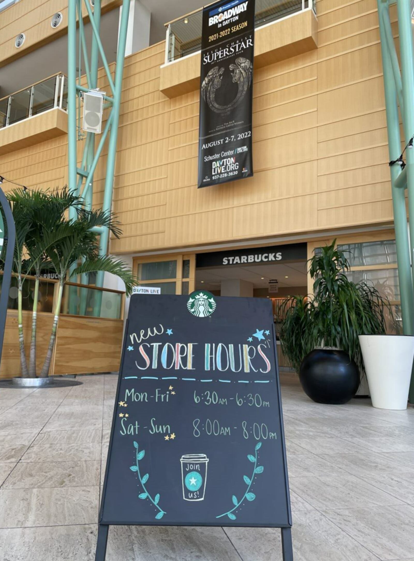 A new Starbucks location has opened its doors in downtown Dayton inside the Benjamin & Marian Schuster Performing Arts Center Wintergarden on West Second Street.