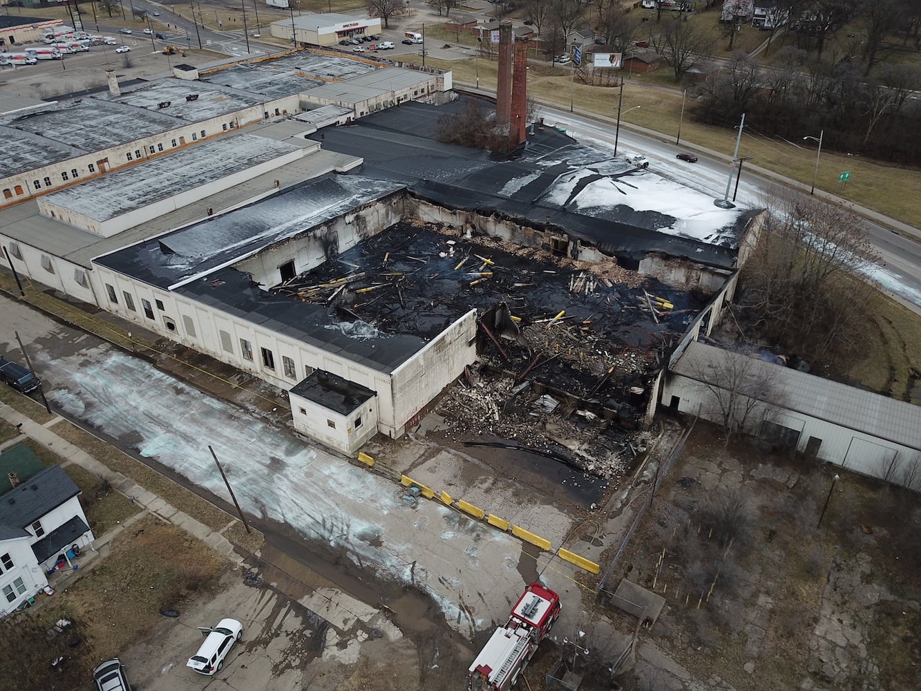 Vacant warehouse fire in Middletown