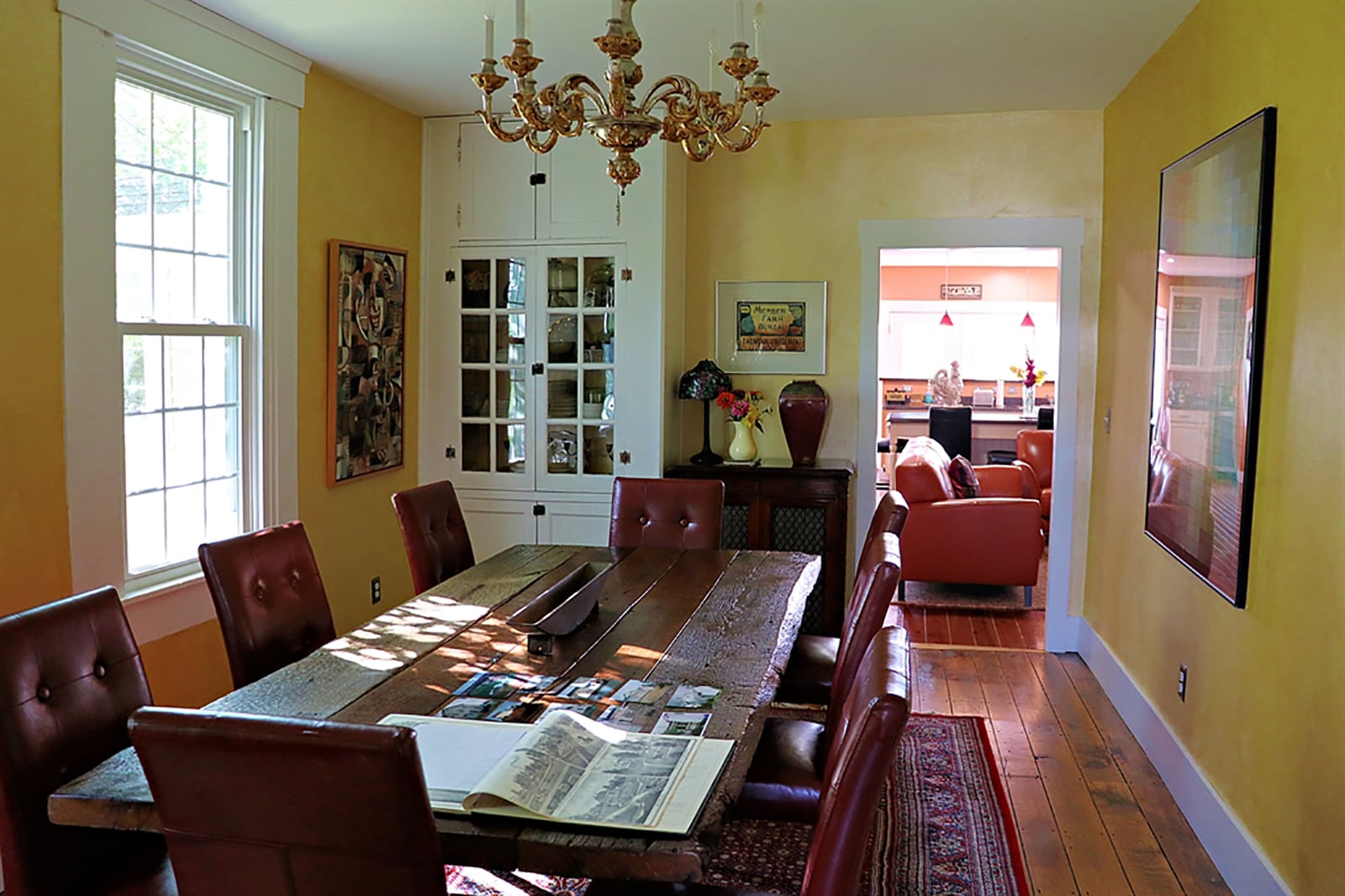 Straight off the foyer is the formal dining room with a built-in china hutch with glass-cabinet doors and original hardware. A door opens off the dining room to a back staircase to the upstairs. CONTRIBUTED PHOTO BY KATHY TYLER