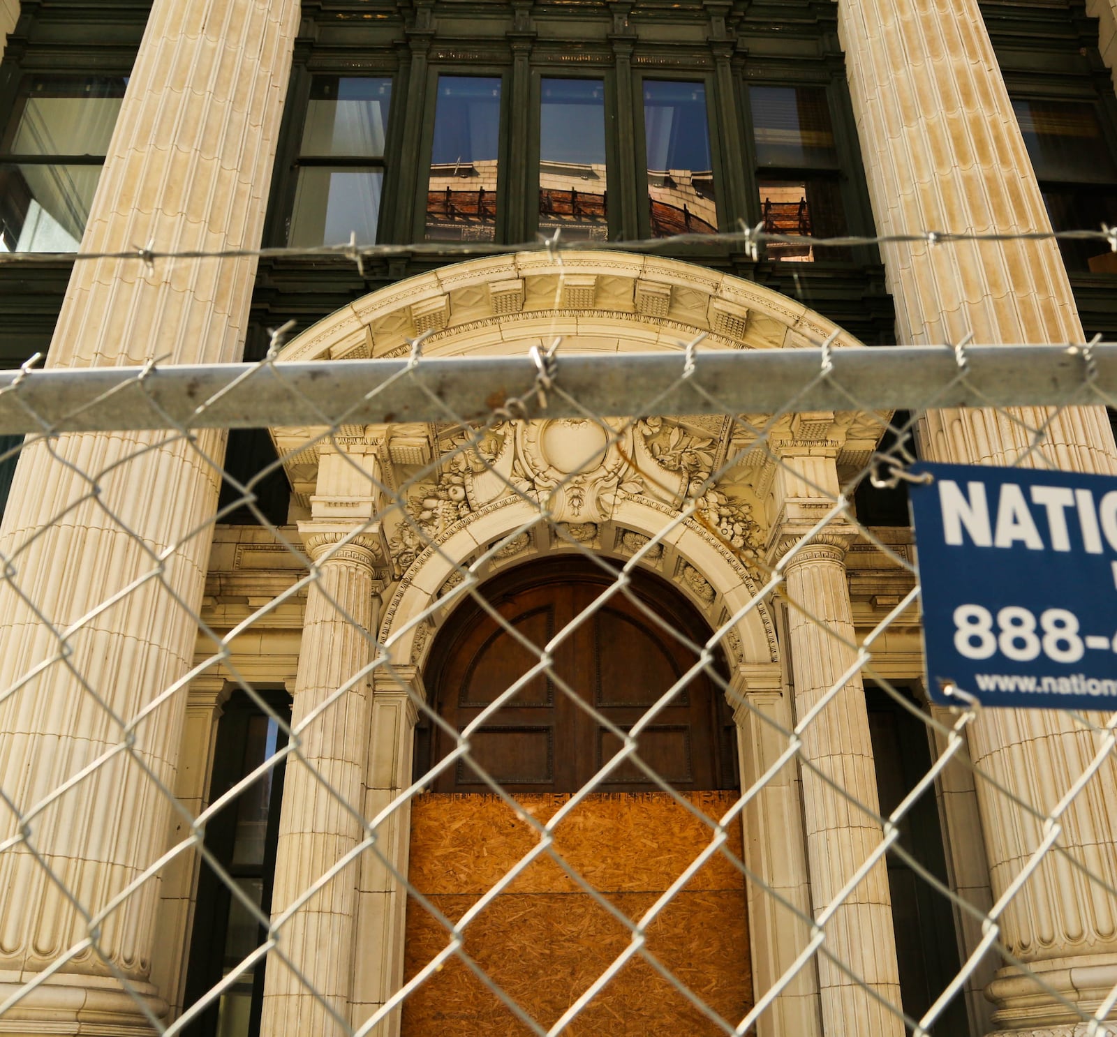 The former Dayton Daily News building at 45 S. Ludlow St. is mostly demolished, abandoned and has become a blighted piece of real estate in downtown Dayton. JIM WITMER/STAFF