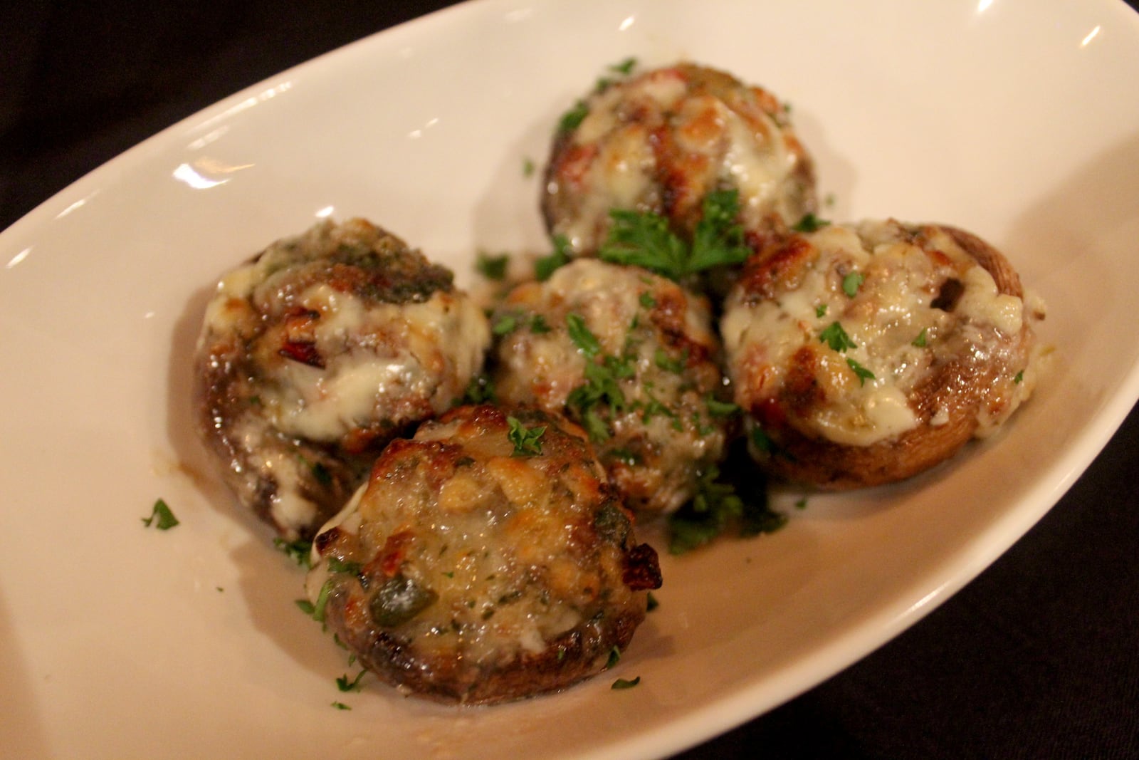 The Bison and The Boar in West Alexandria will celebrate its opening Friday, Feb. 22.   Pictured: Stuffed Mushrooms.