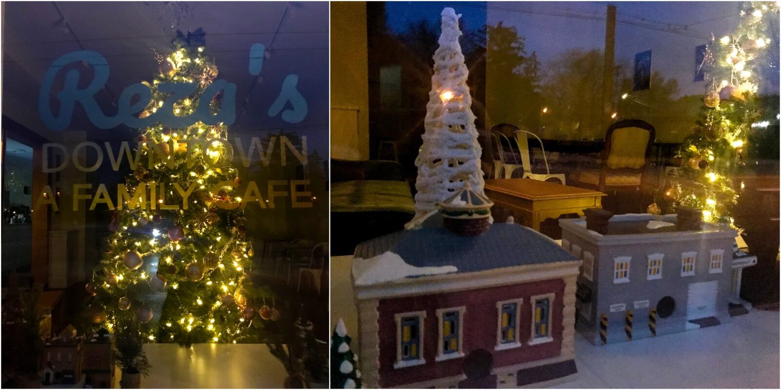 Reza's, entrant in the Whimsical Windows decorating contest put on by the Downtown Dayton Partnership in 2021.