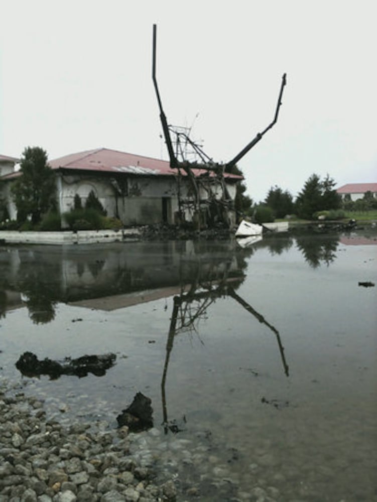 Frame of Jesus statue removed