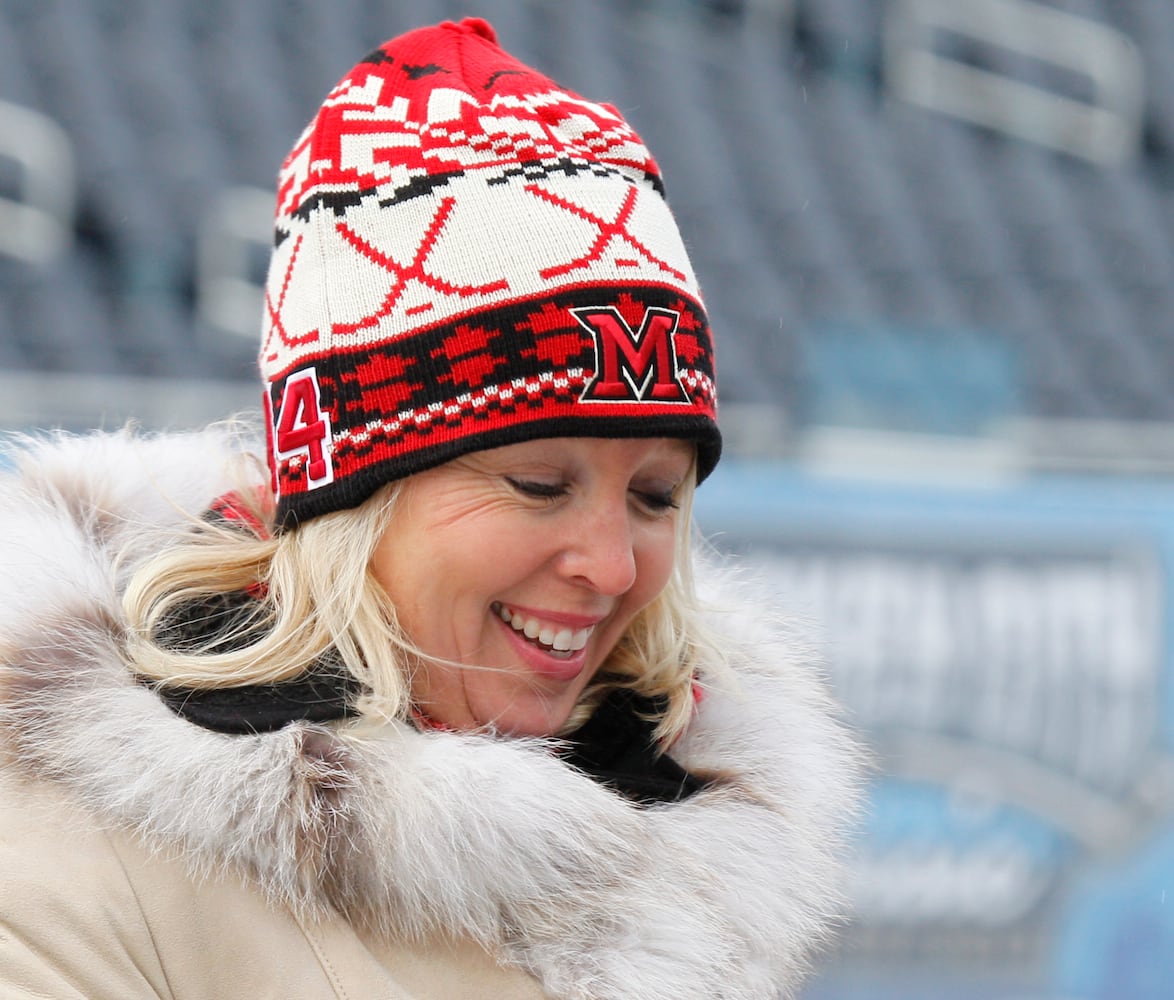 Miami Hockey Practices at Soldier Field