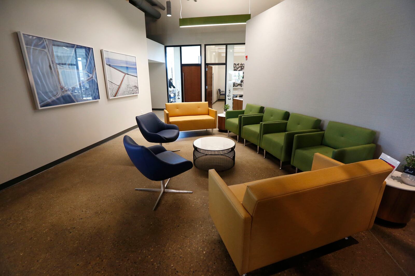 Interior view of OneFifteen which has opened its new addiction treatment center in Dayton, which will eventually be part of a larger addiction treatment campus. OneFifteen is operated by Google's sister company, Verily, is the first part of the campus is opening on one of the floors of Kindred Hospital.  TY GREENLEES / STAFF