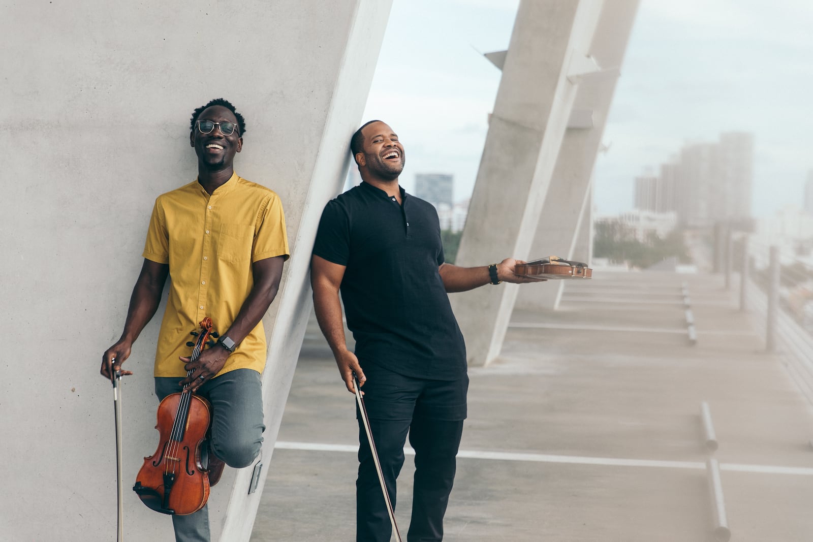 Viola player Wil B (left) and violinist Kev Marcus of Black Violin, performing at the Schuster Center in Dayton on Tuesday, Oct. 24, provides arts and music education to more than 100,000 students annually through its Black Violin Foundation.