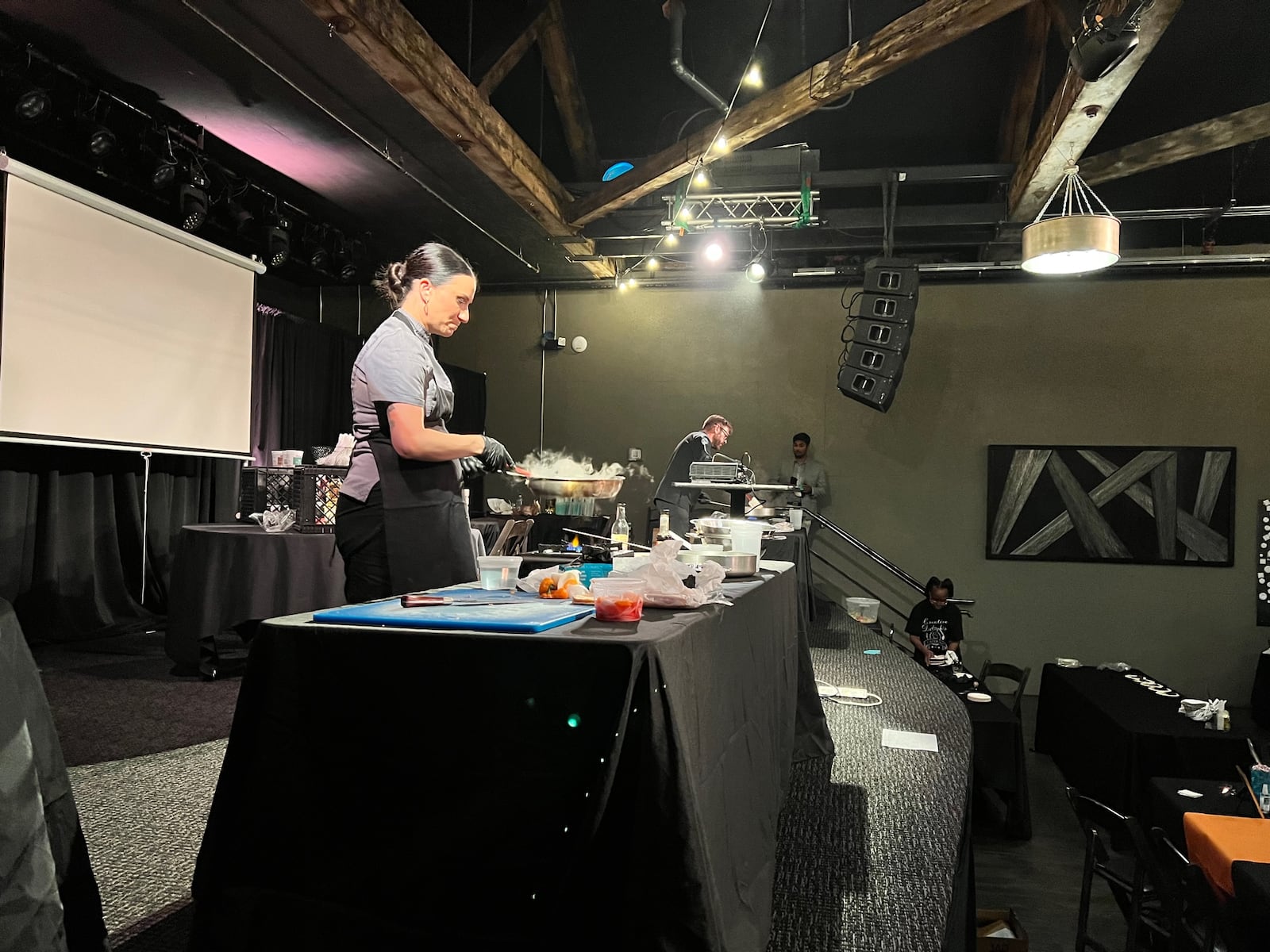 Katy Evans, Executive Chef of Coldwater Cafe participates in the Diced Dayton Chefs Challenge at the Brightside Music Venue